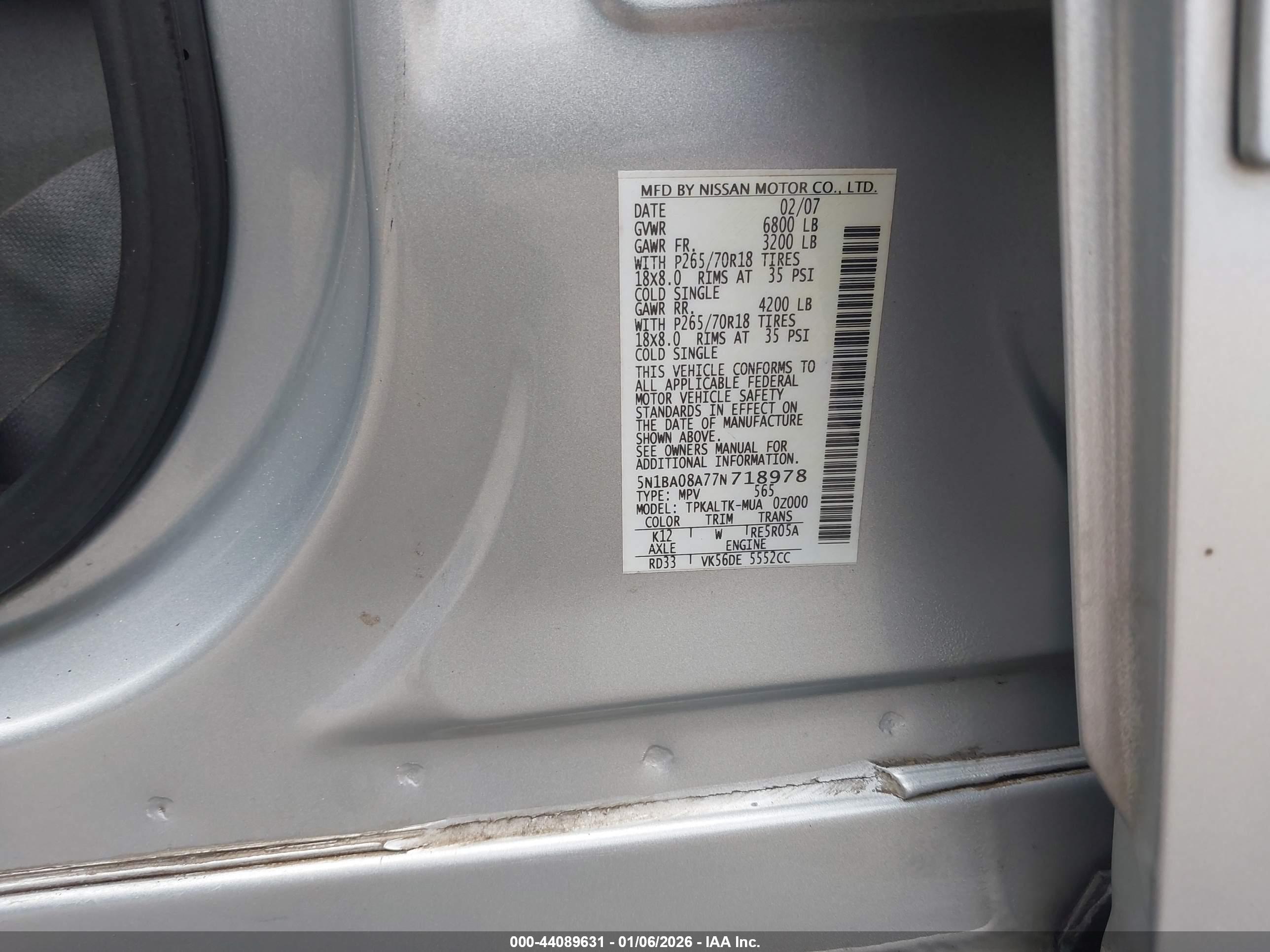 NISSAN ARMADA image 9