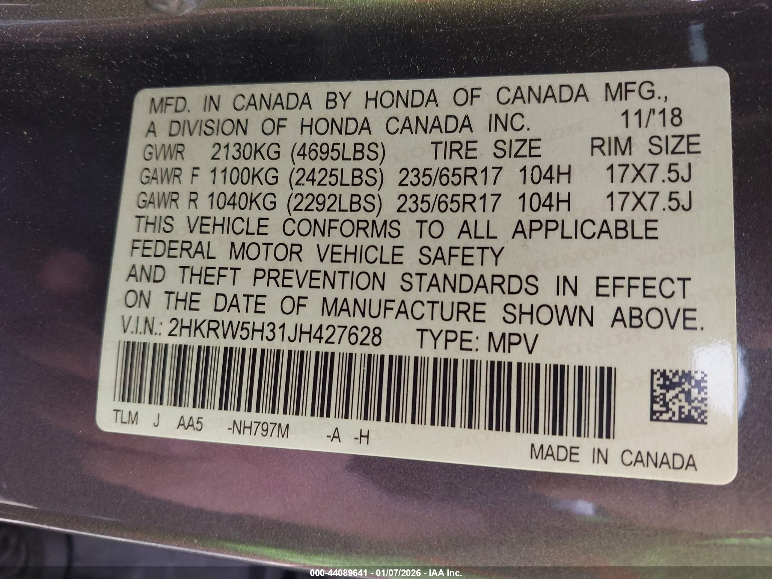 HONDA CR-V image 9