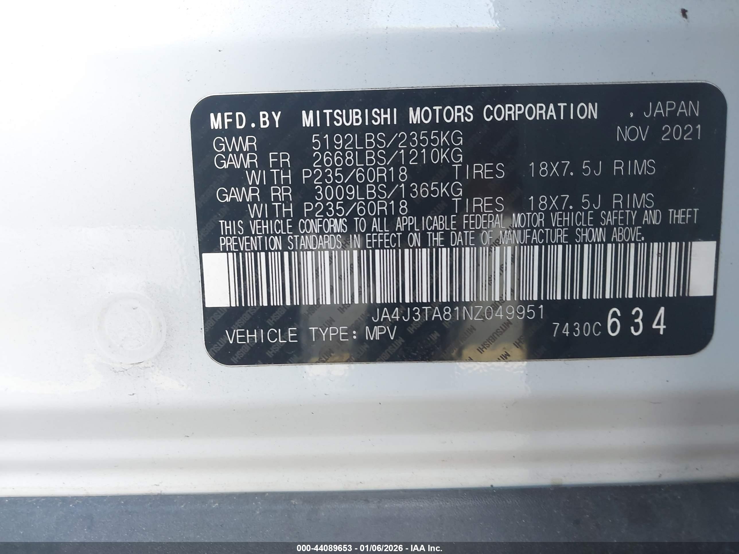 MITSUBISHI OUTLANDER image 9