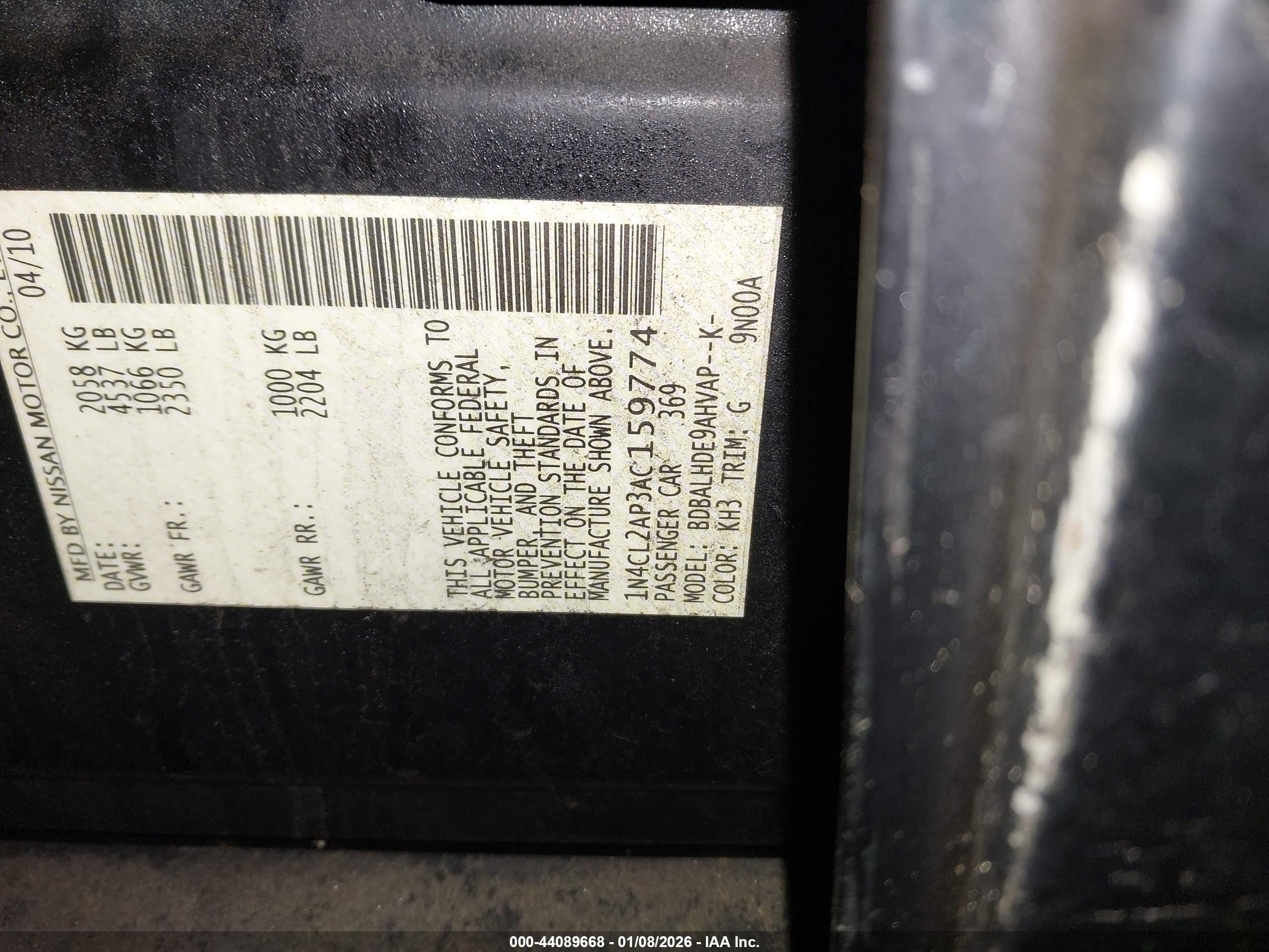 NISSAN ALTIMA image 9