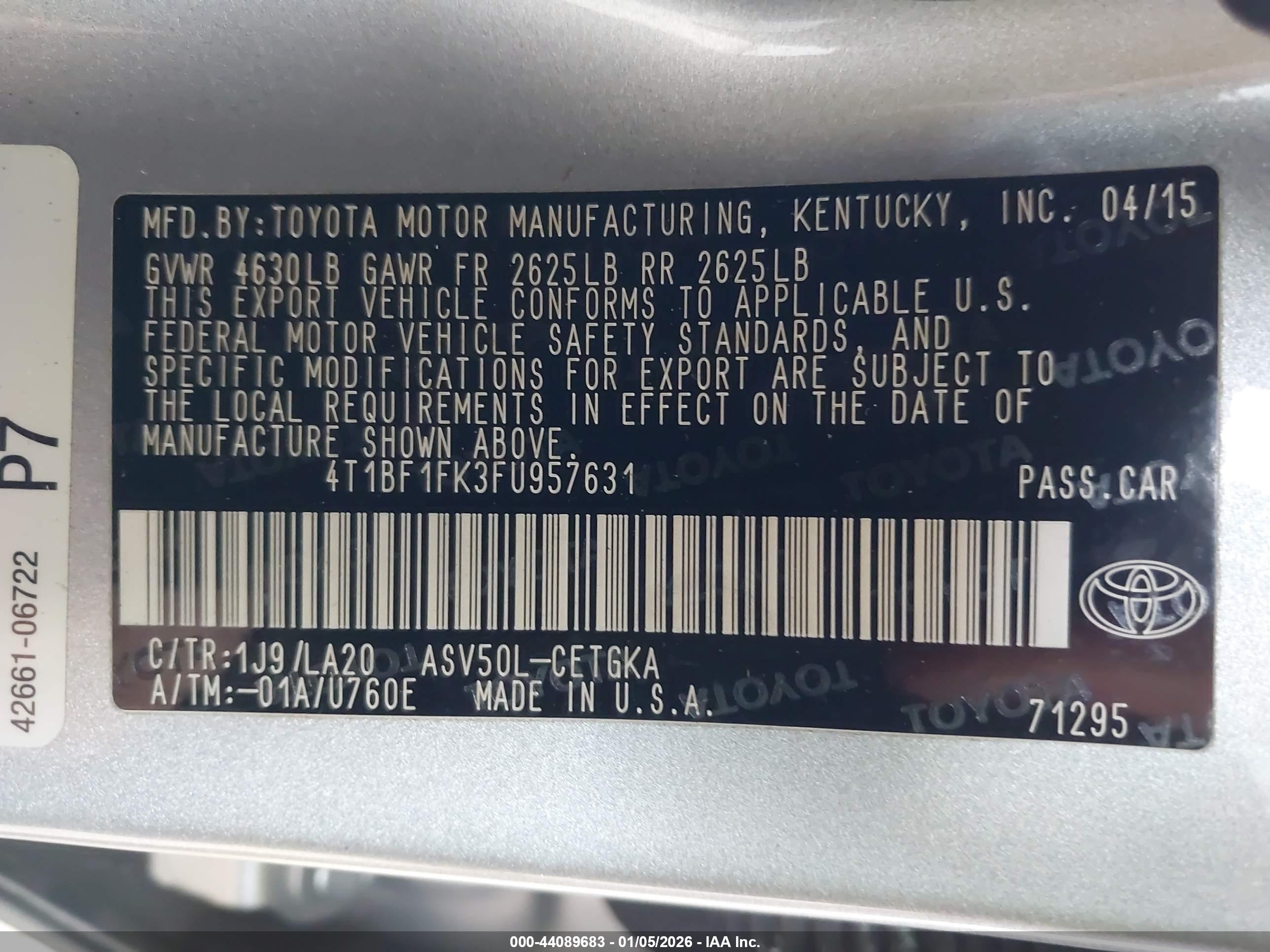 TOYOTA CAMRY image 9