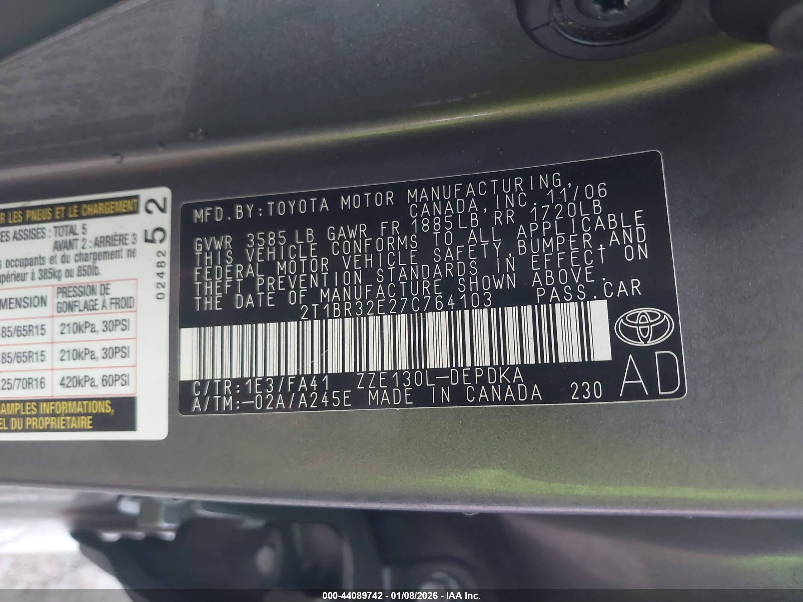 TOYOTA COROLLA image 9