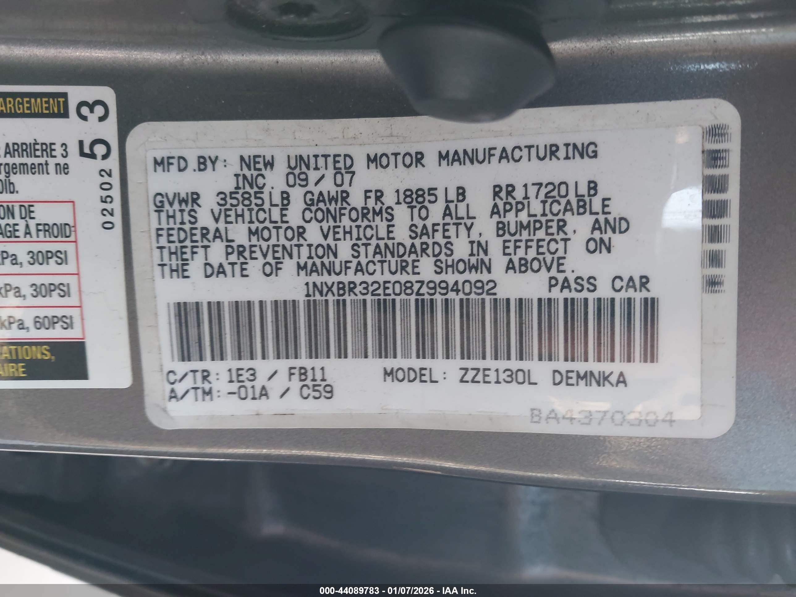 TOYOTA COROLLA image 9