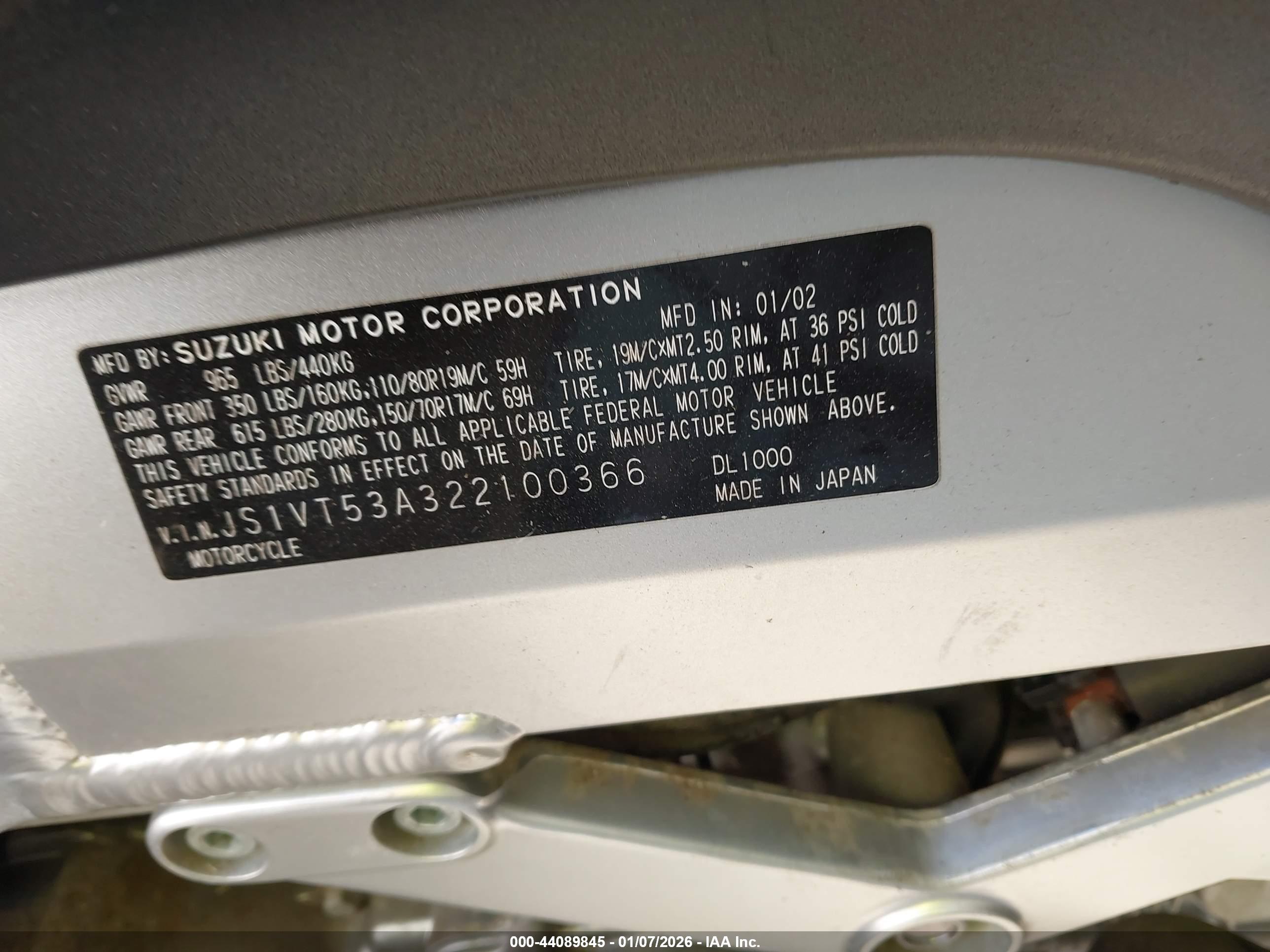 SUZUKI DL1000 image 10
