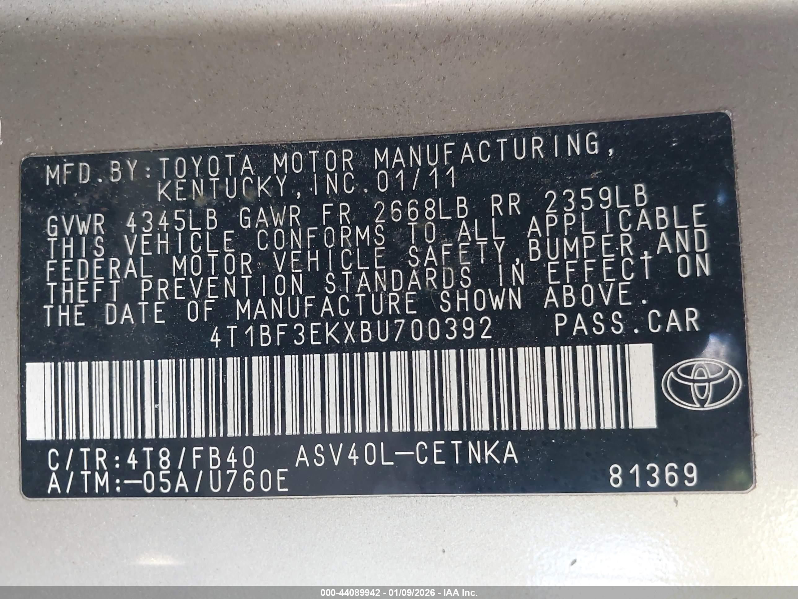 TOYOTA CAMRY image 9