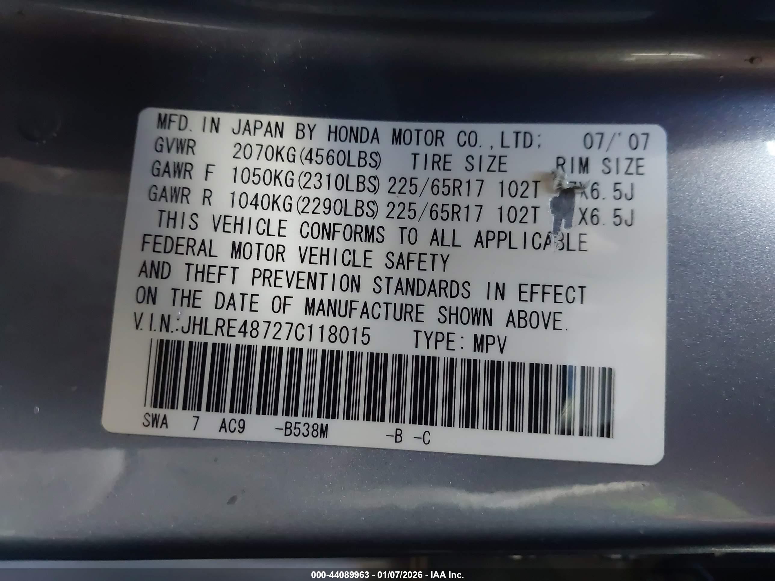 HONDA CR-V image 9