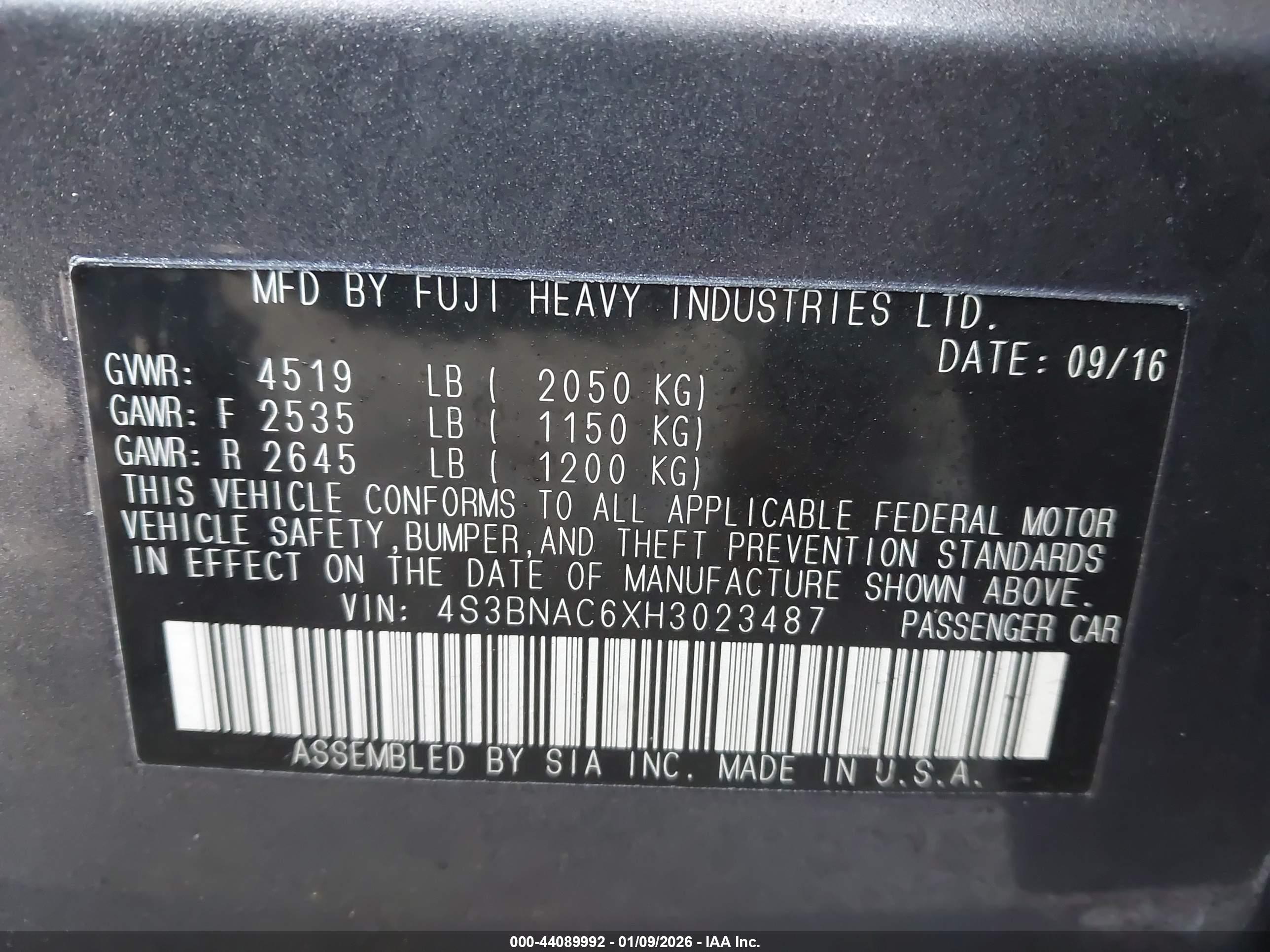 SUBARU LEGACY image 9