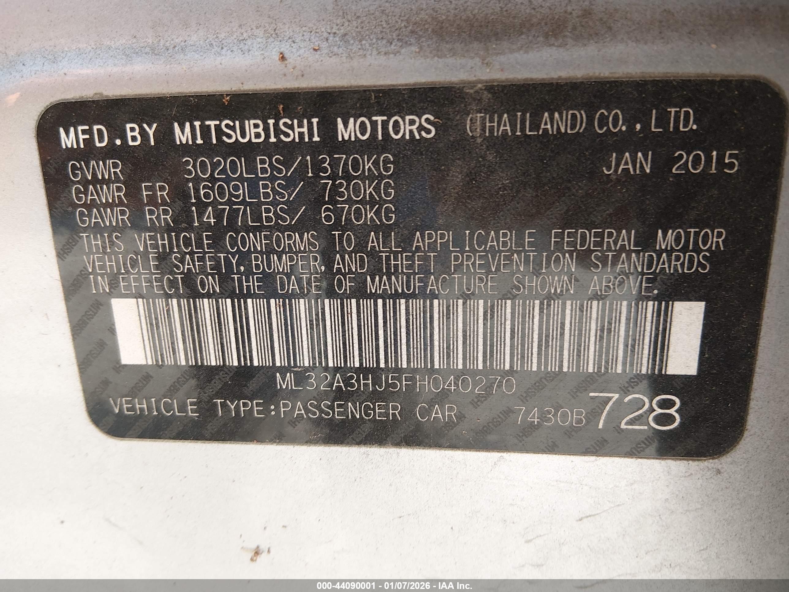 MITSUBISHI MIRAGE image 9