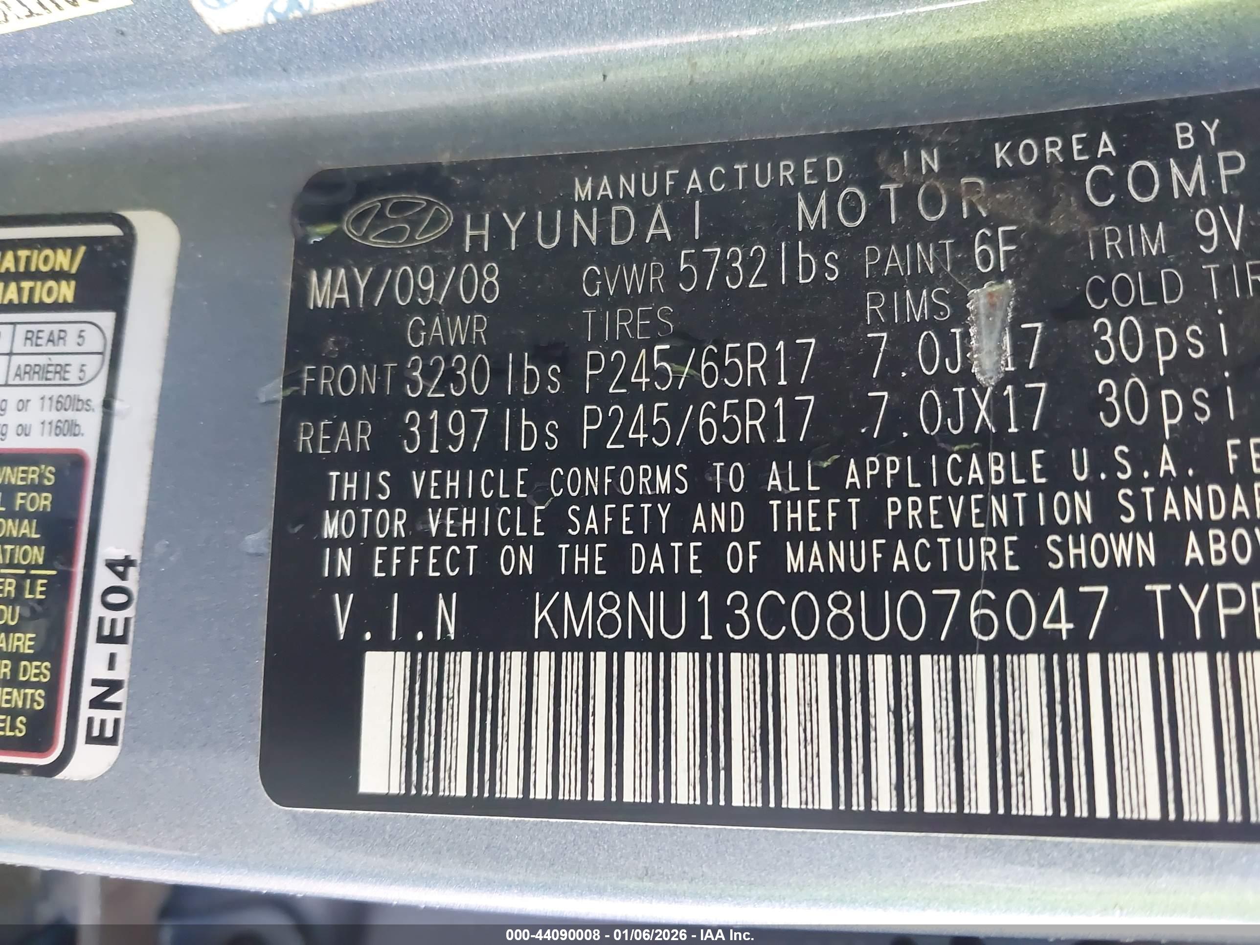 HYUNDAI VERACRUZ image 9