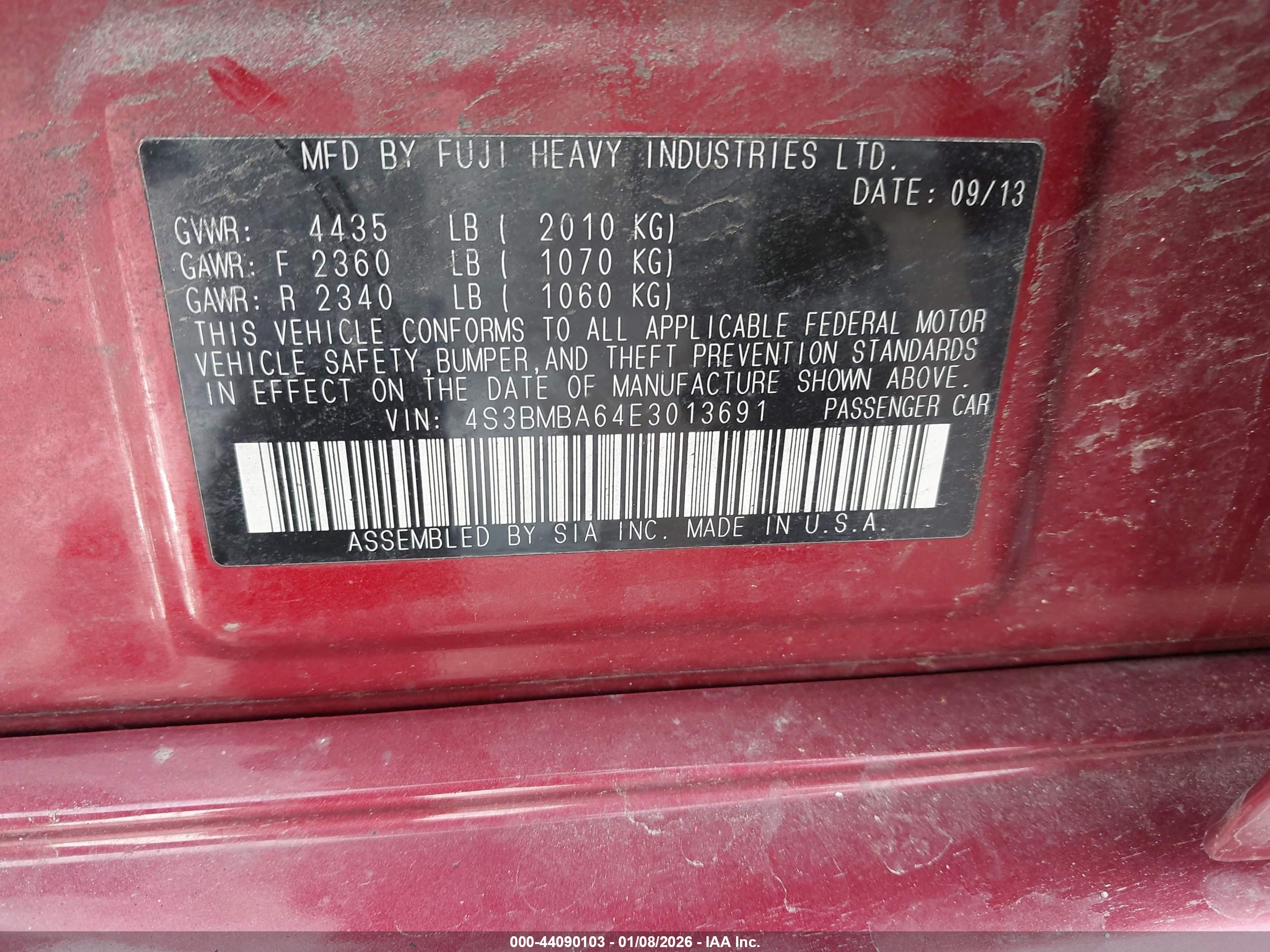 SUBARU LEGACY image 9