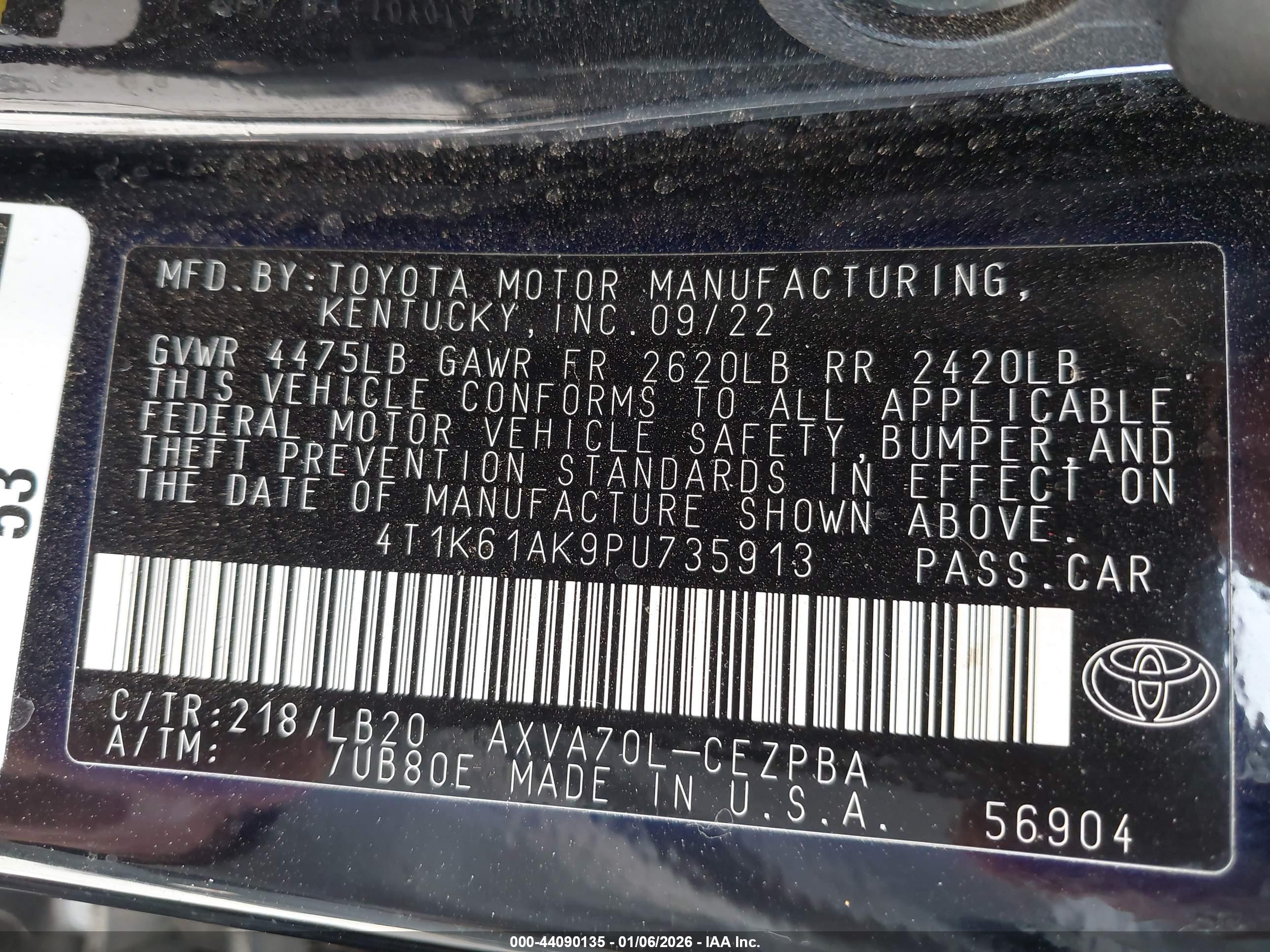 TOYOTA CAMRY image 9