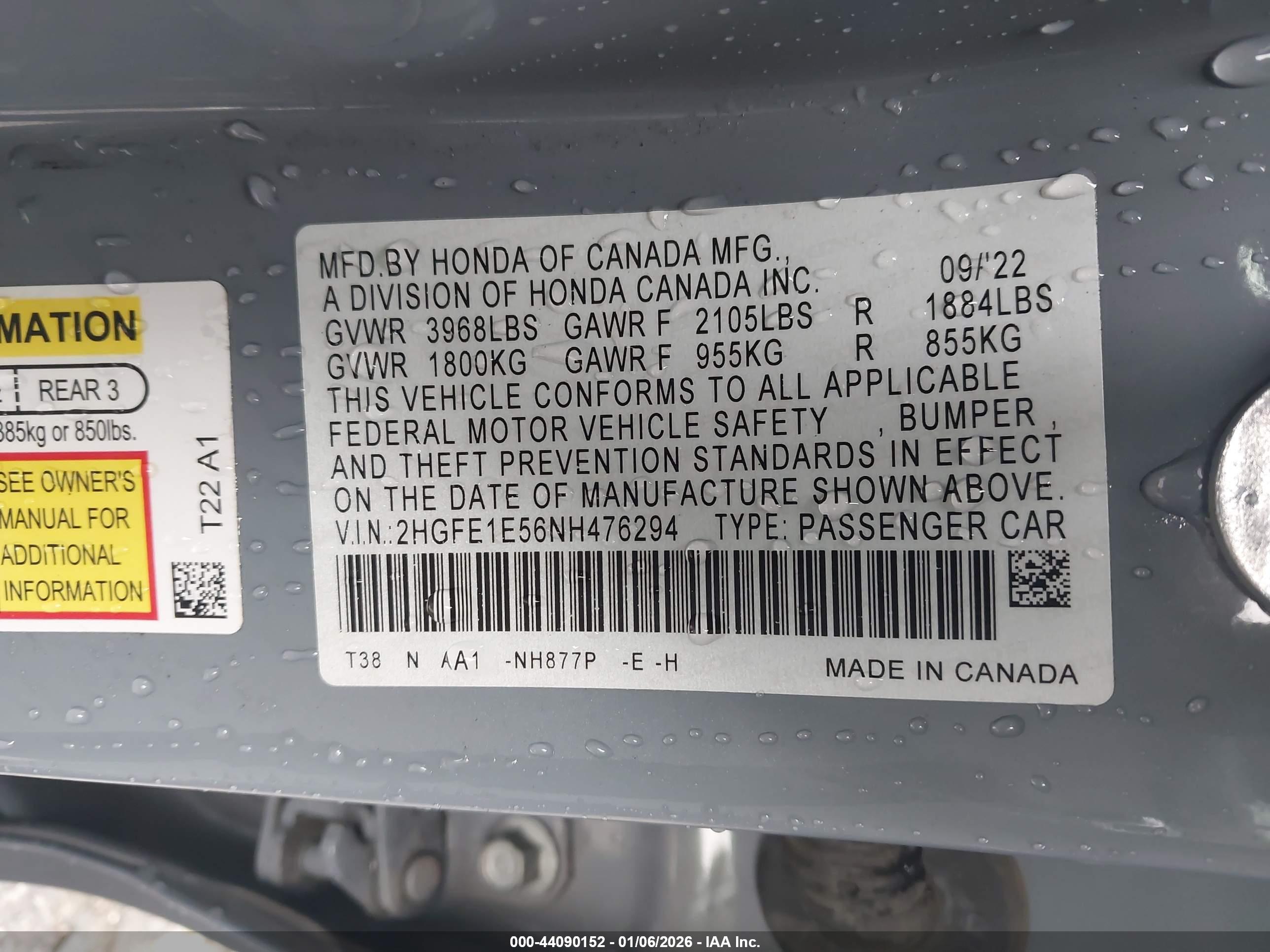 HONDA CIVIC image 9