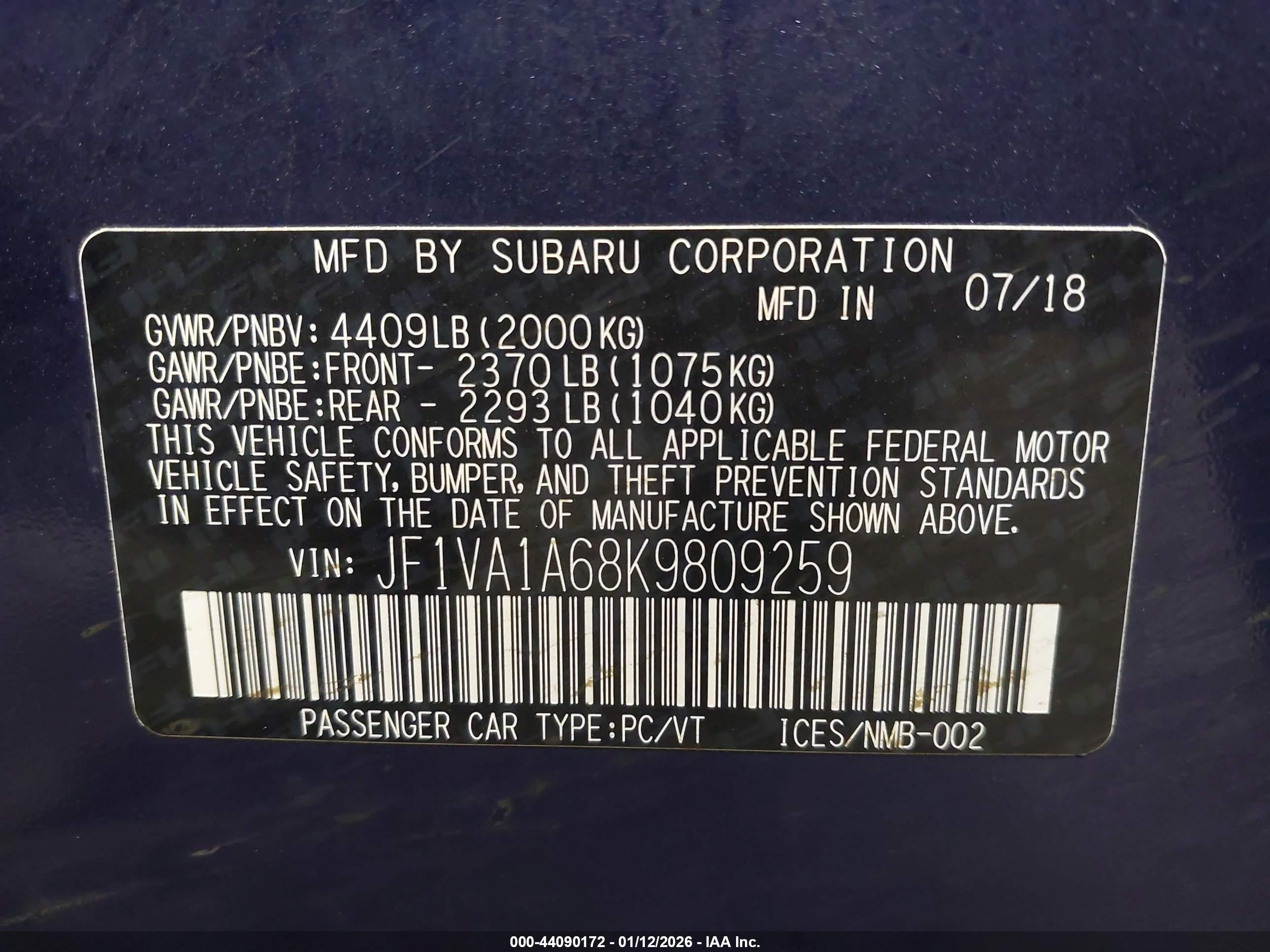 SUBARU WRX image 9