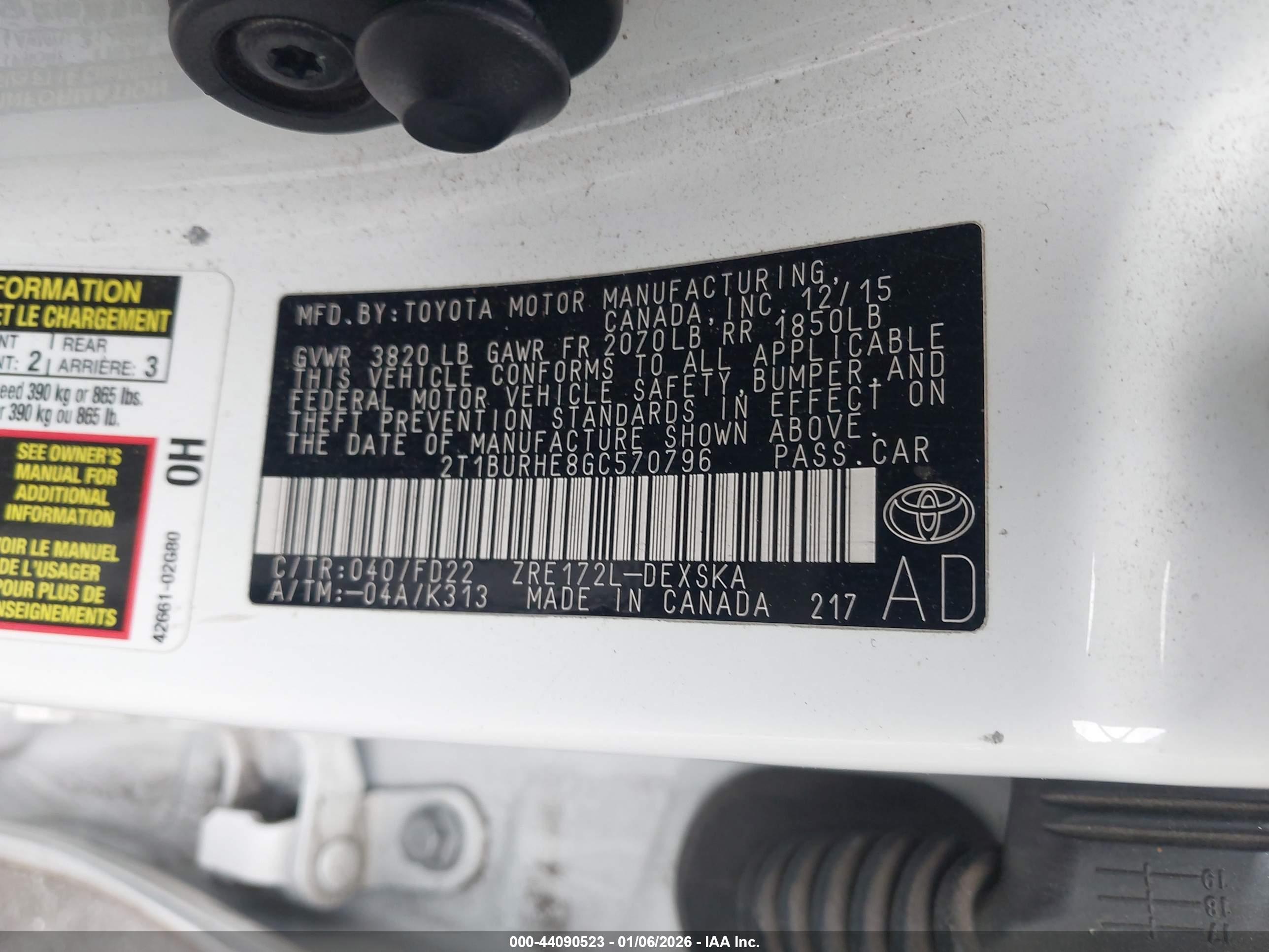 TOYOTA COROLLA image 9