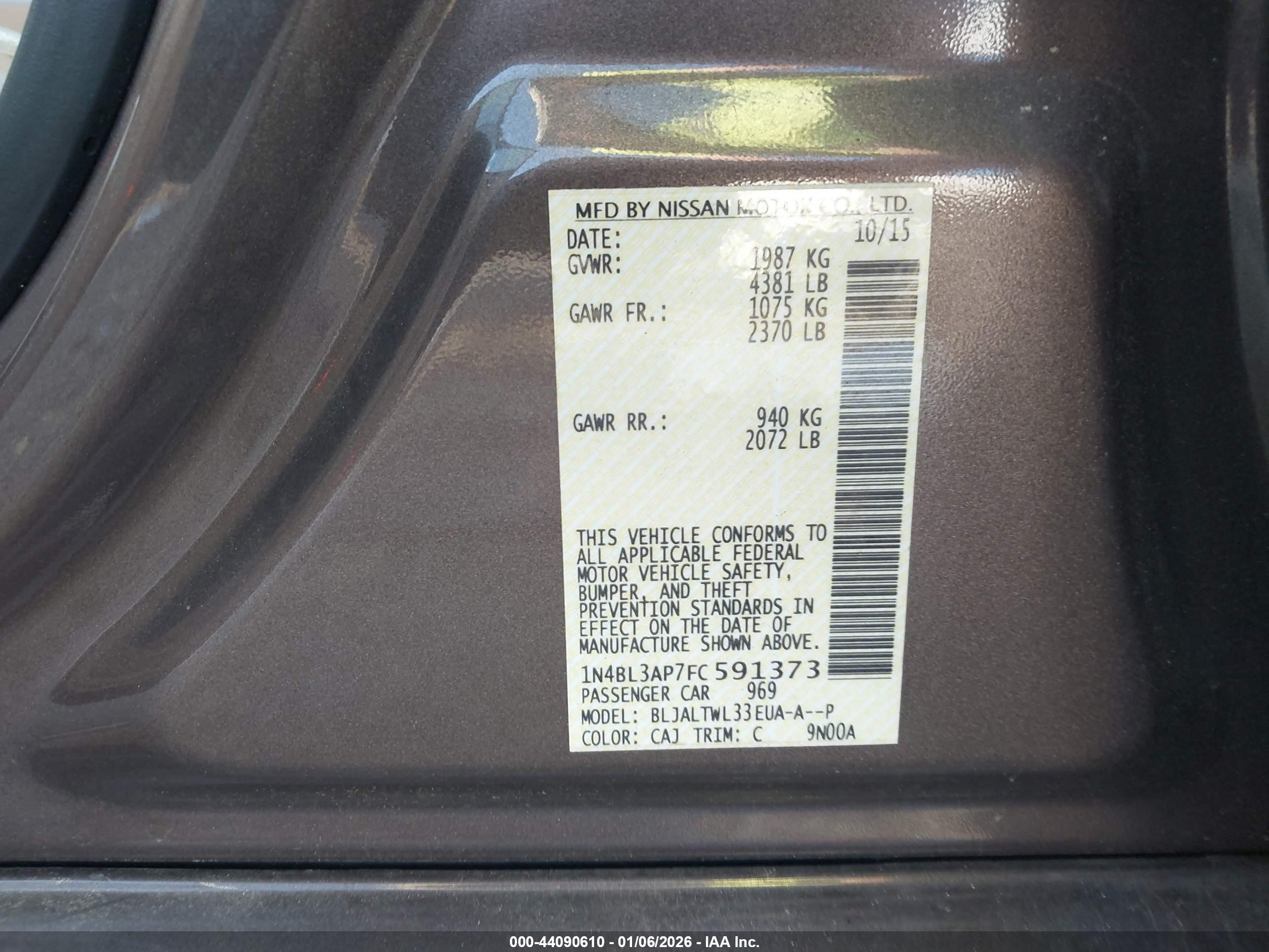 NISSAN ALTIMA image 9