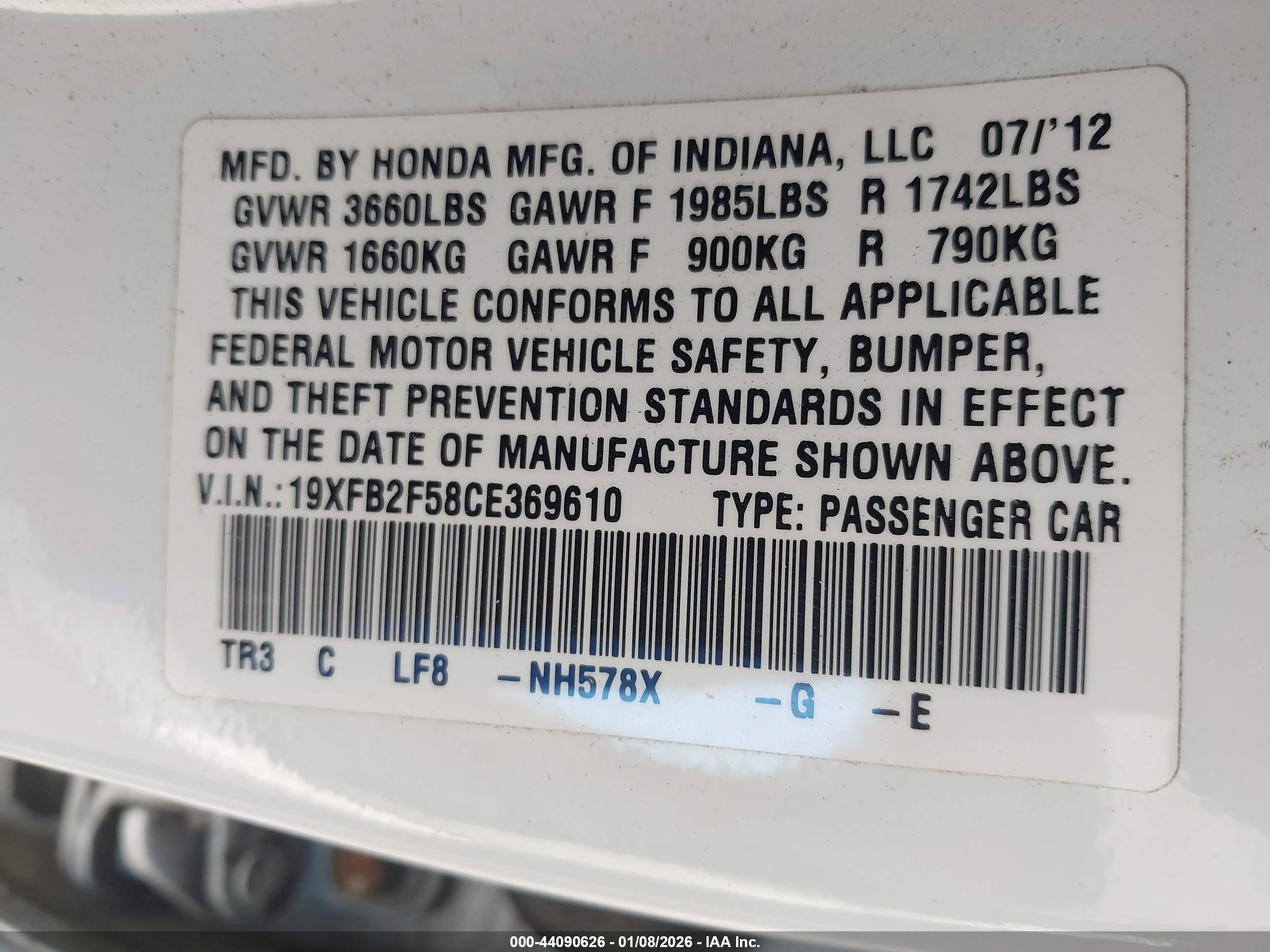 HONDA CIVIC image 9