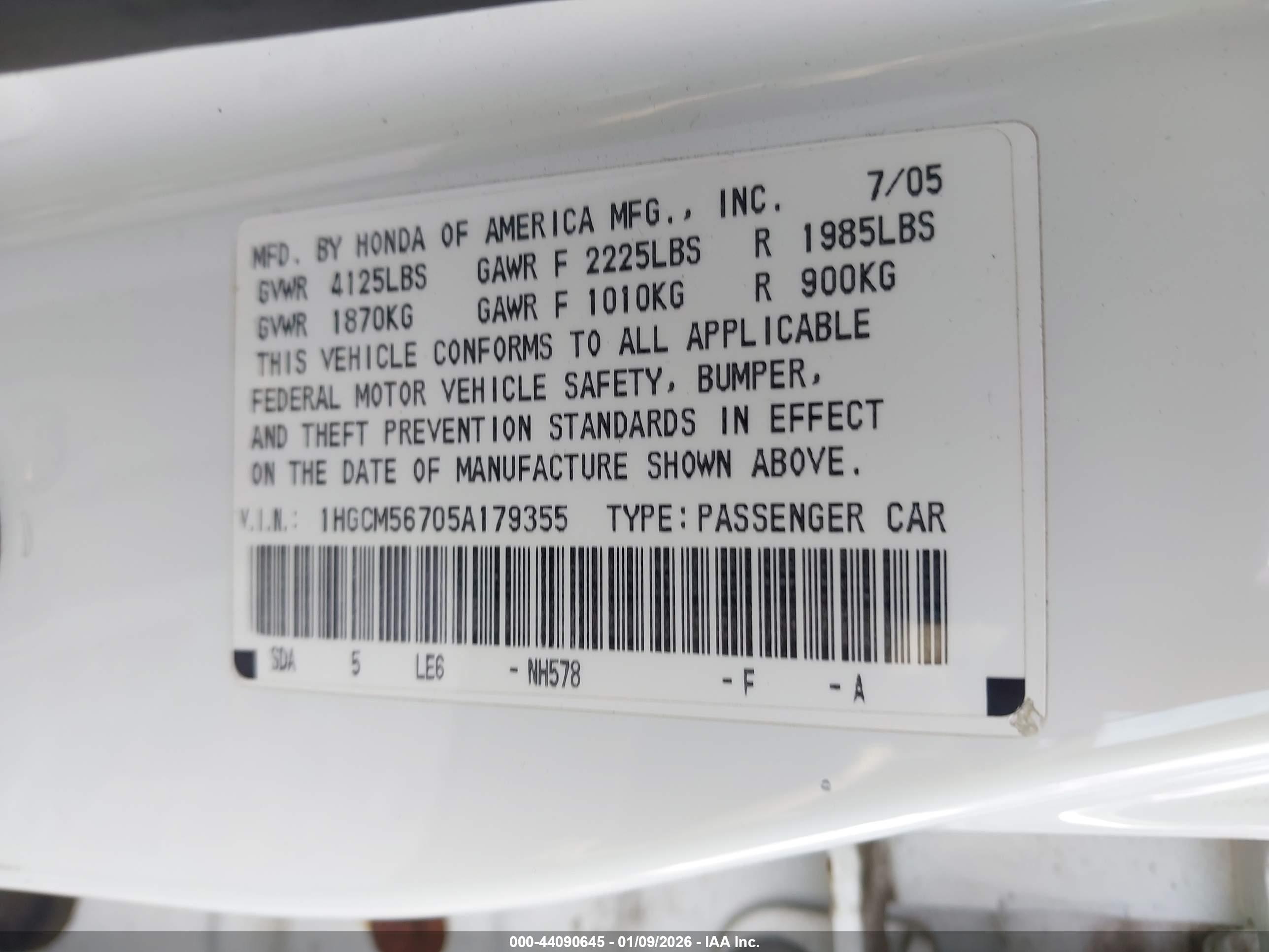 HONDA ACCORD image 9