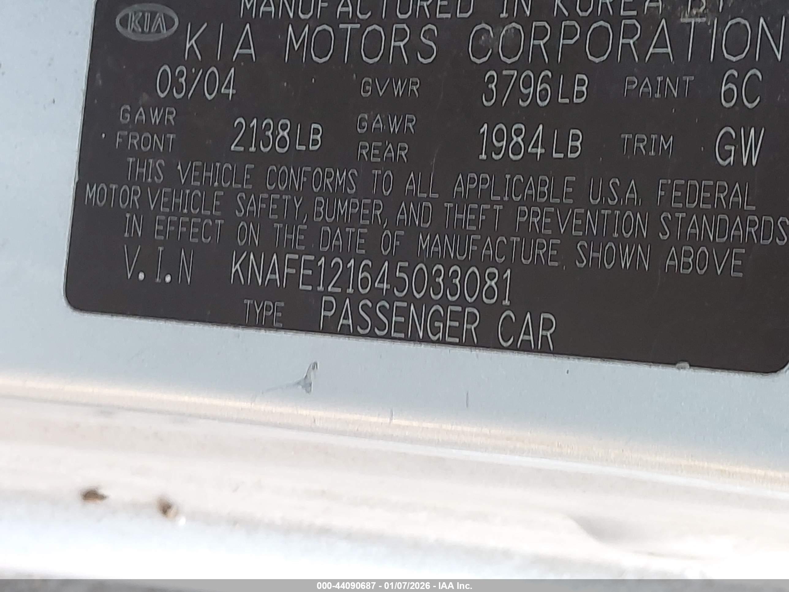 KIA SPECTRA image 9