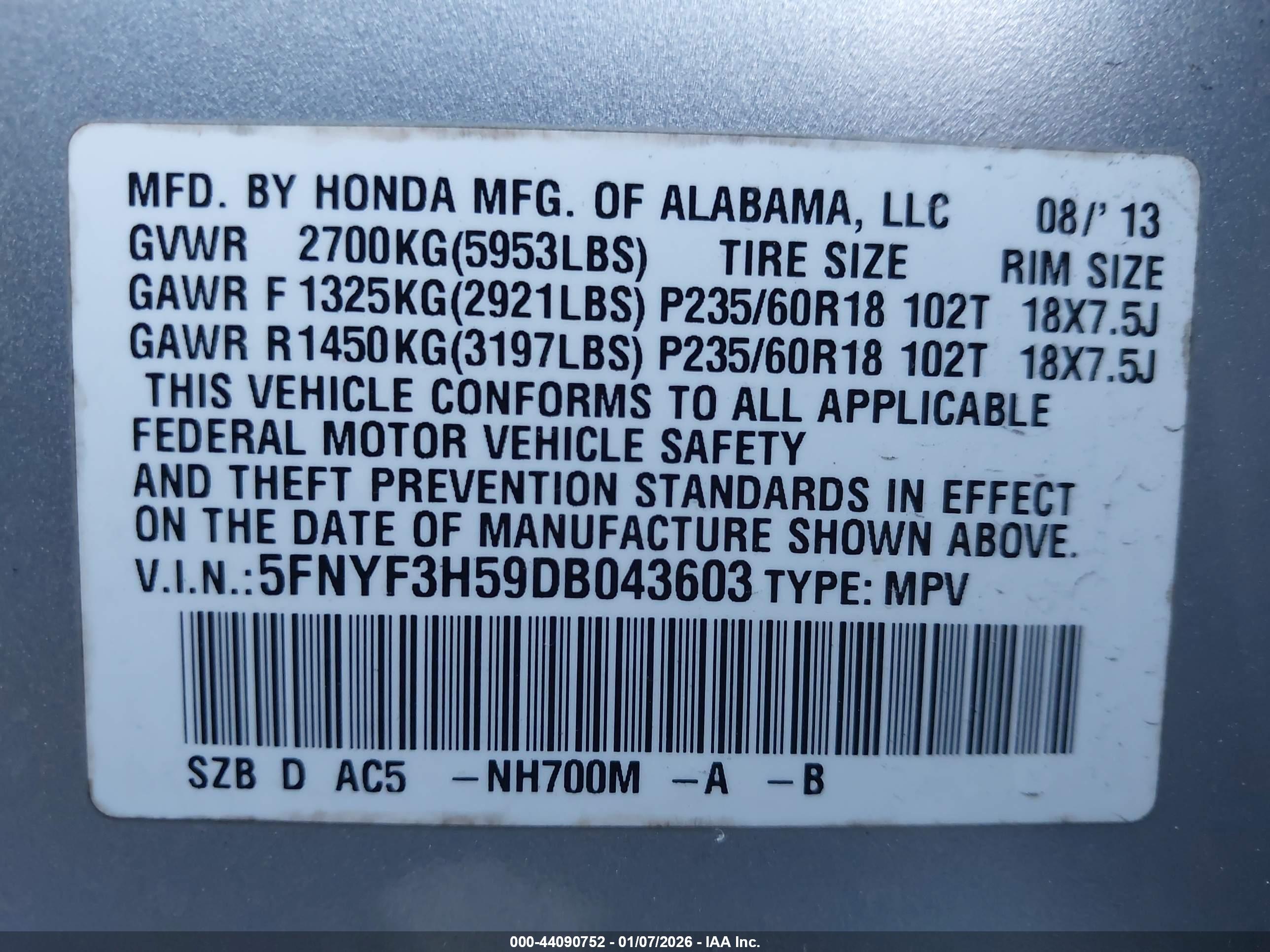 HONDA PILOT image 9