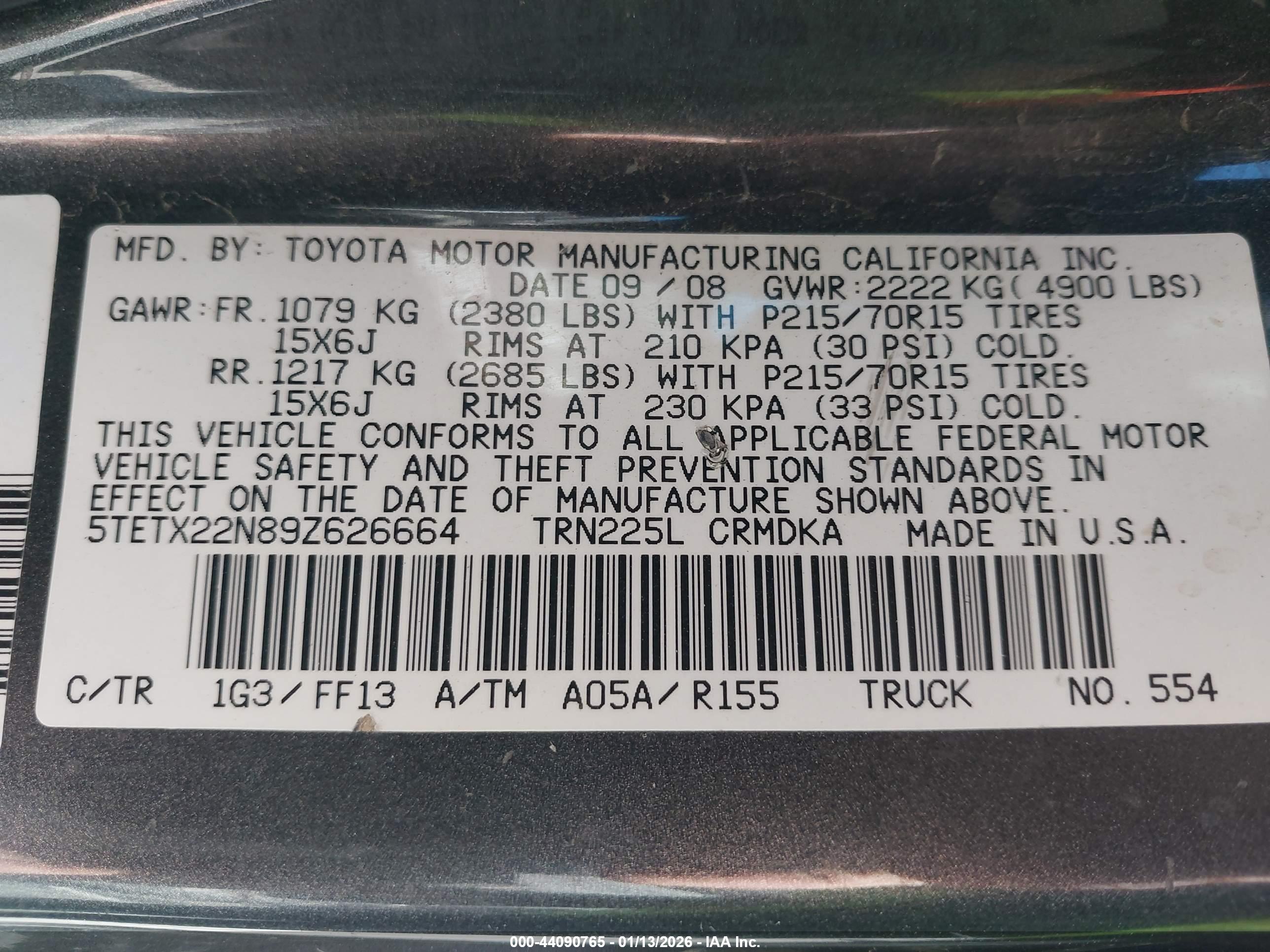TOYOTA TACOMA image 9