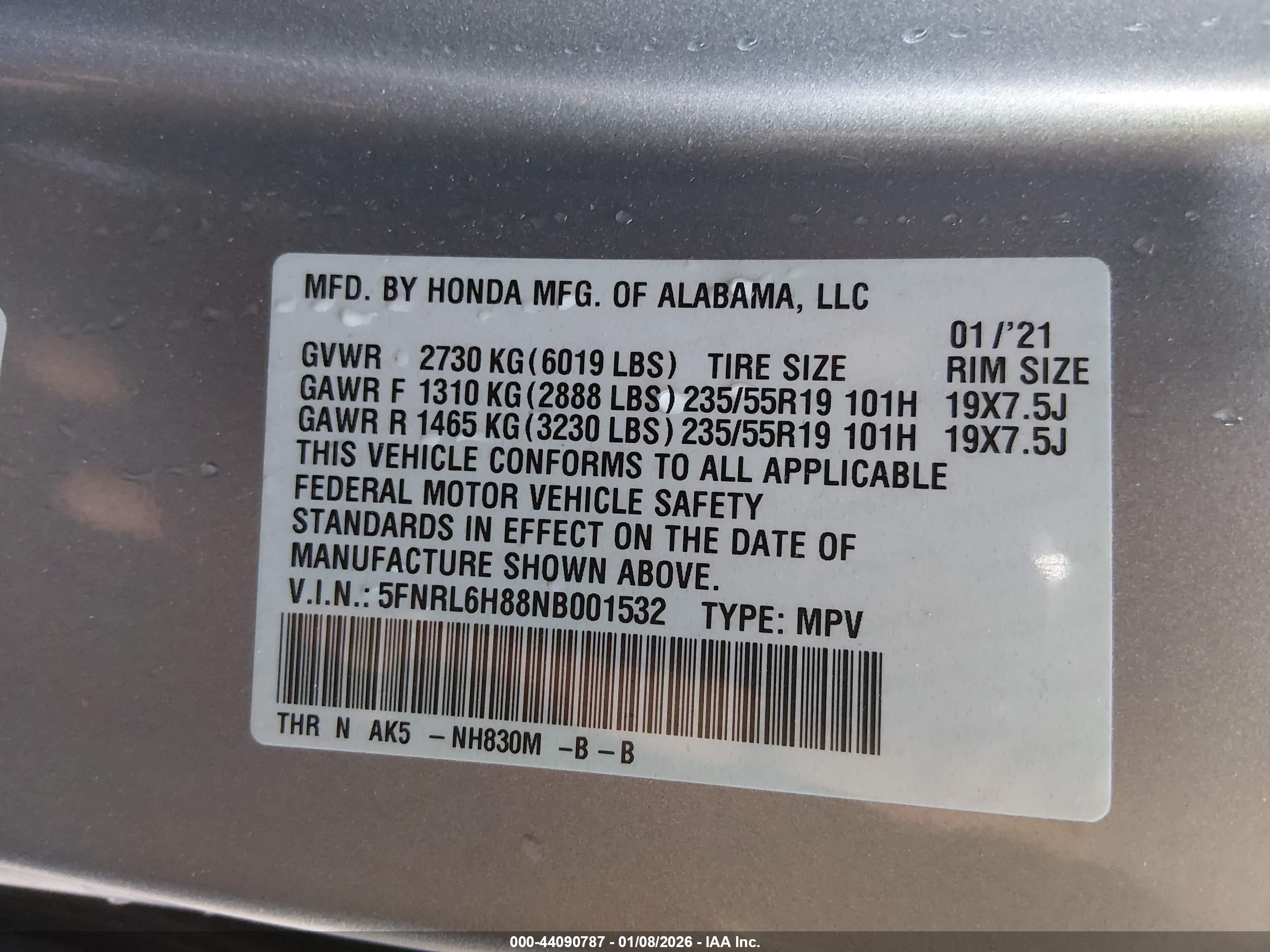 HONDA ODYSSEY image 9