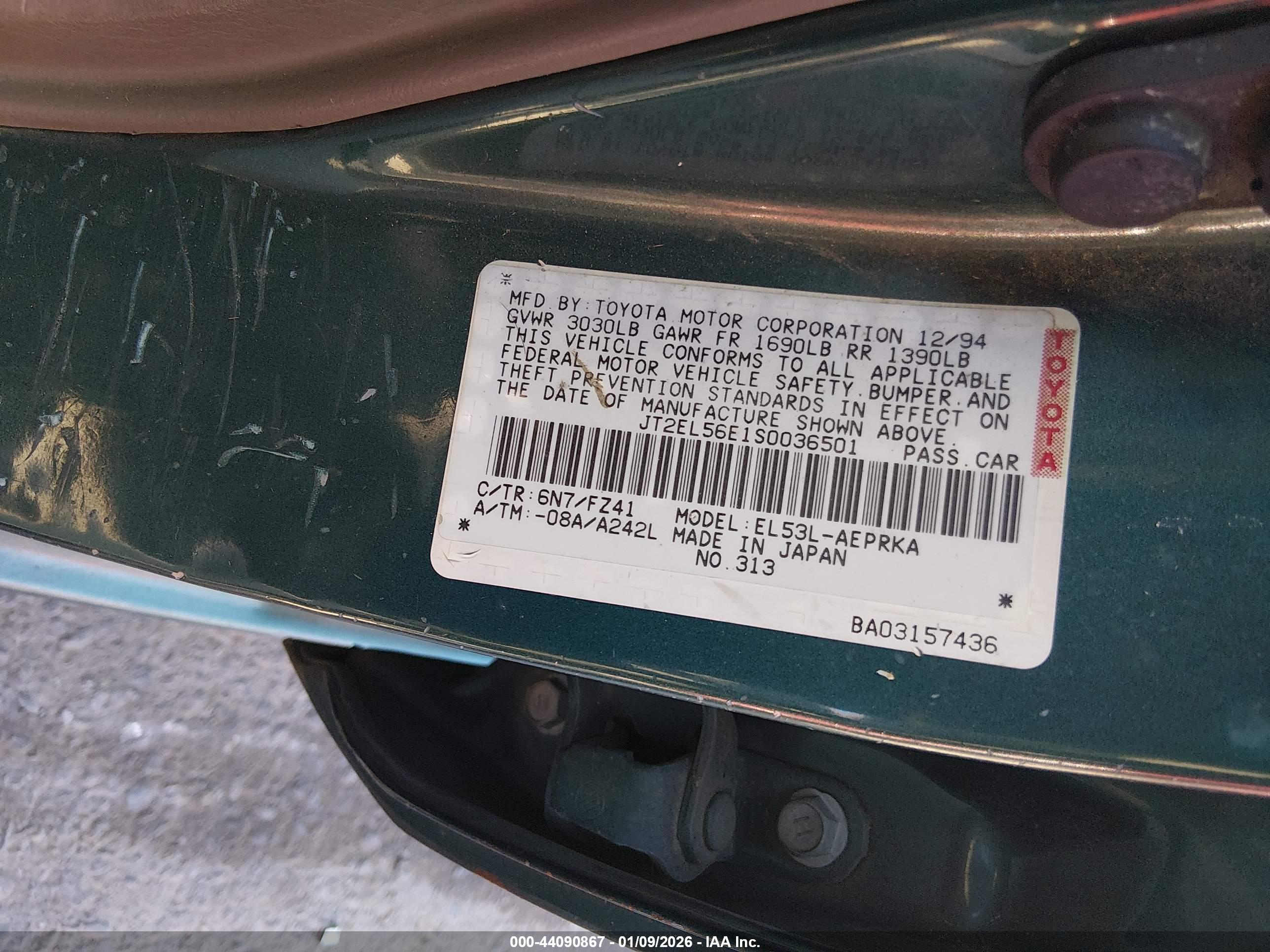 TOYOTA TERCEL image 9