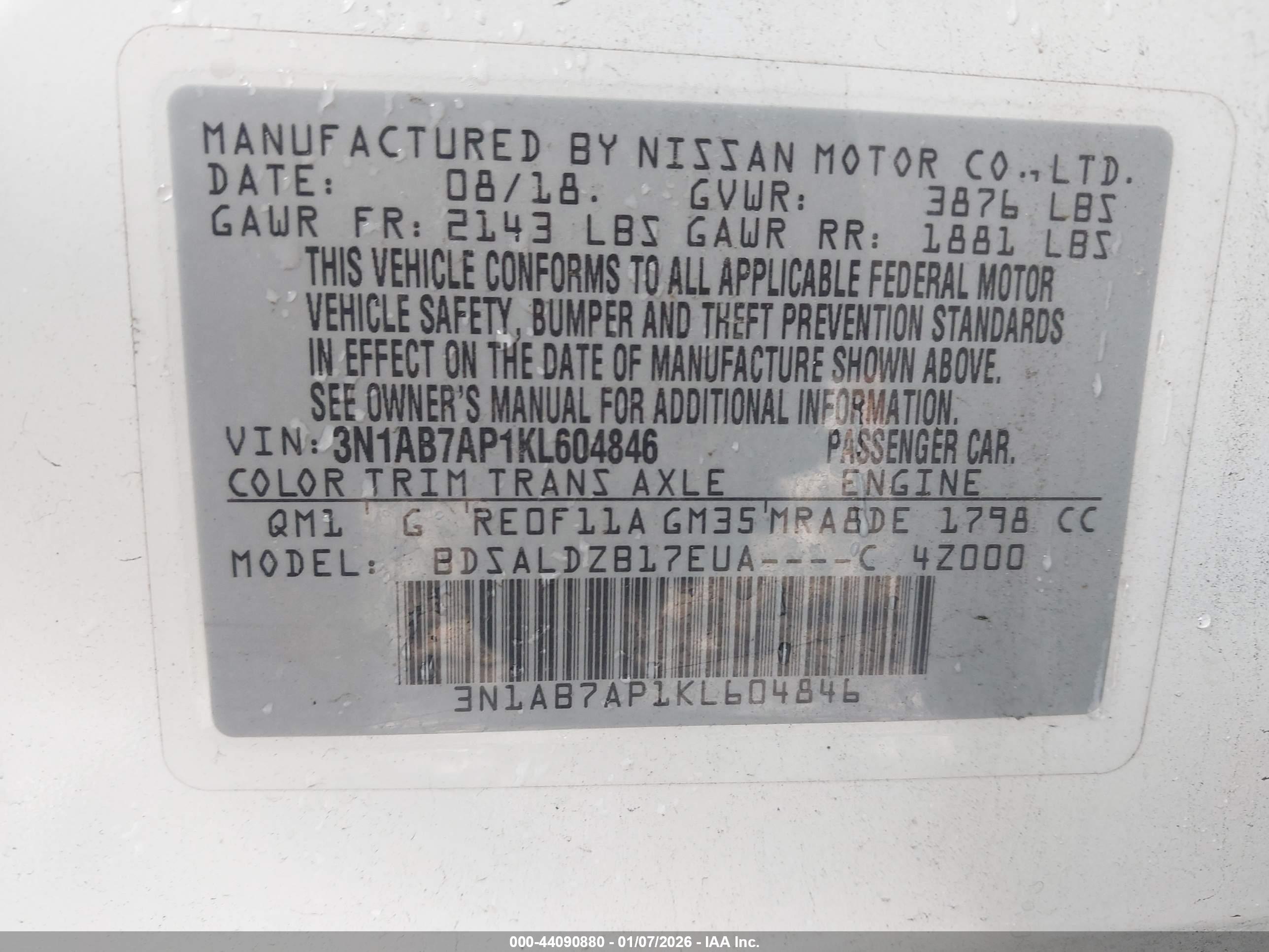 NISSAN SENTRA image 9