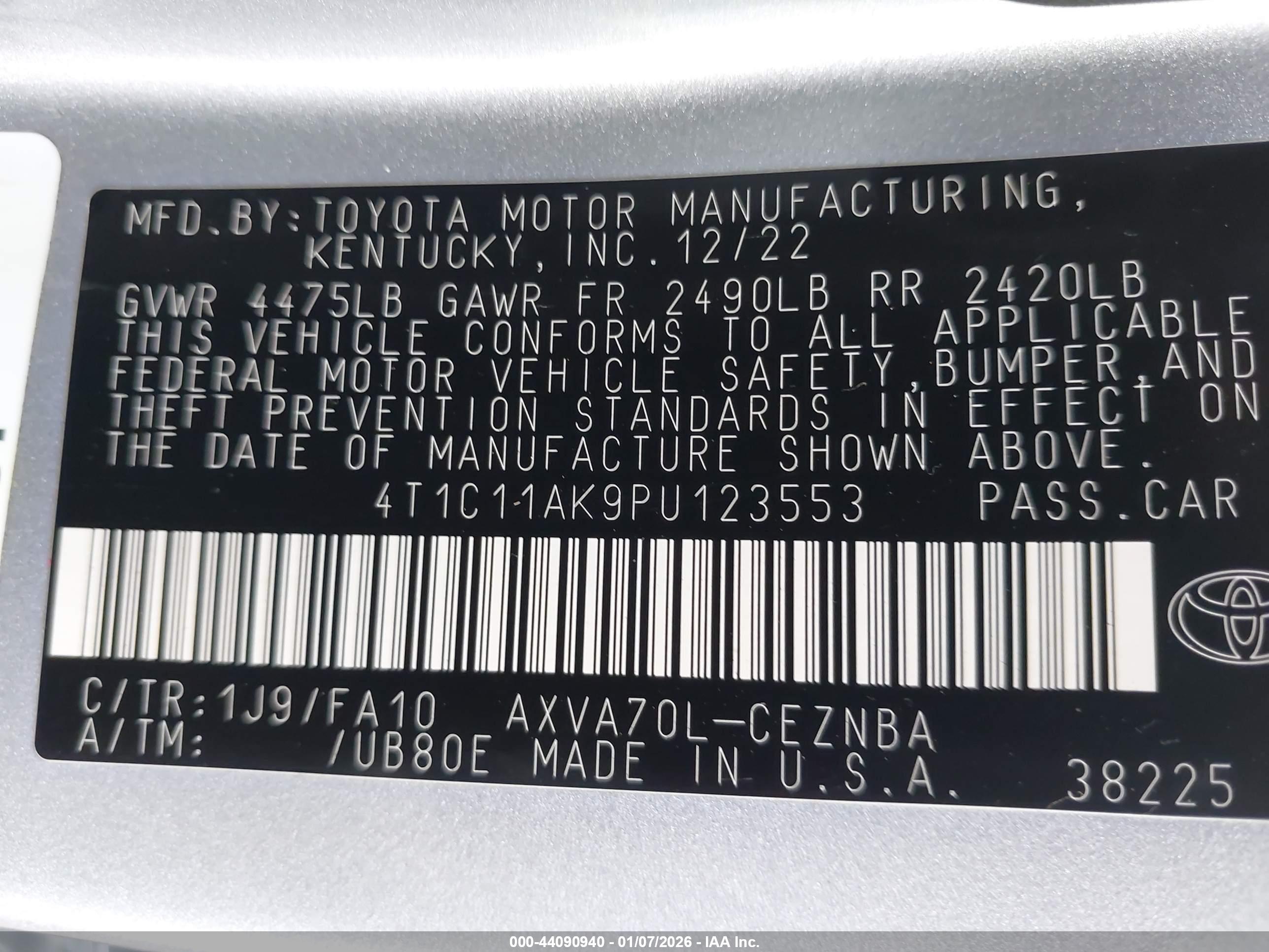 TOYOTA CAMRY image 9