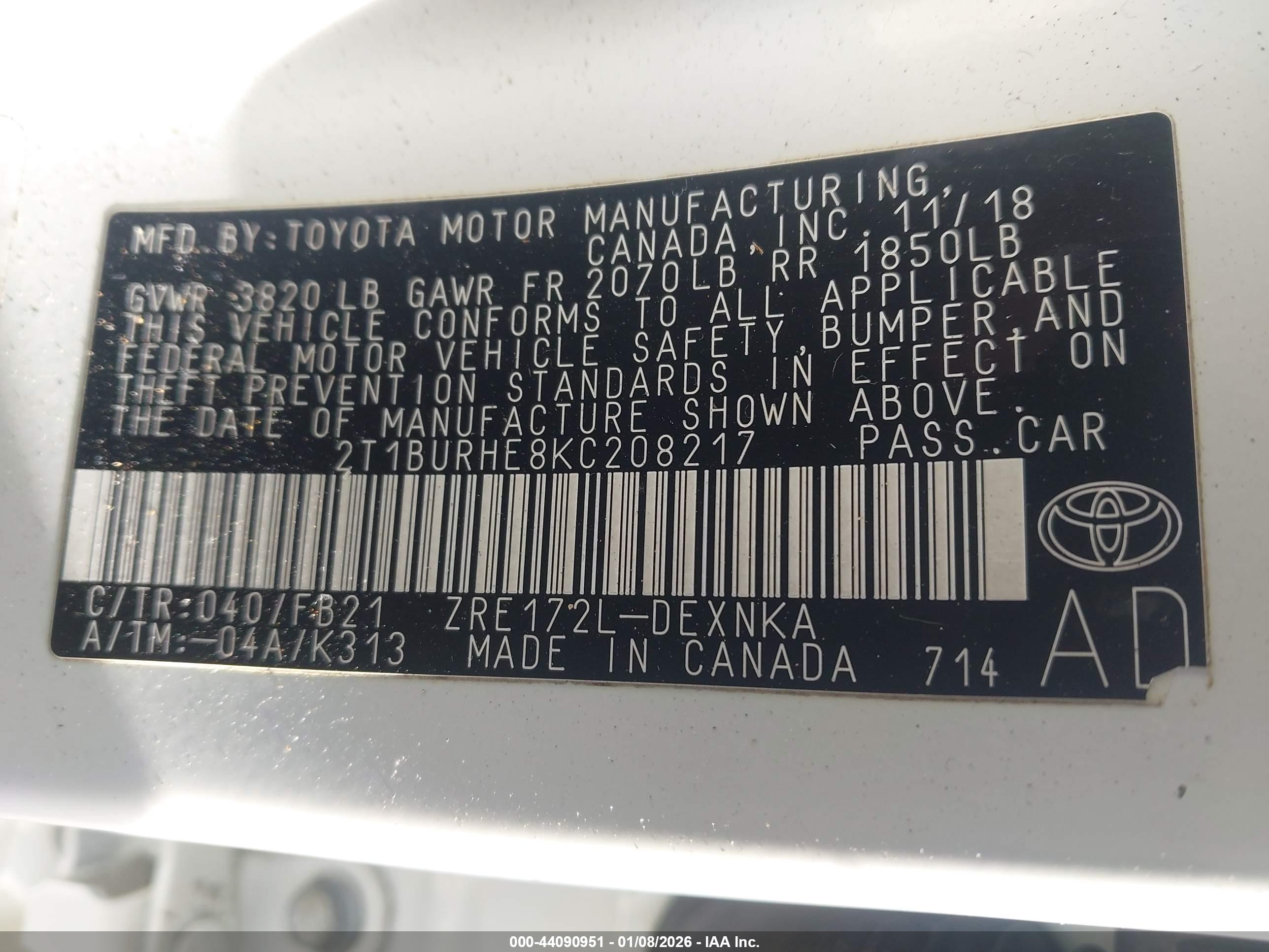 TOYOTA COROLLA image 9