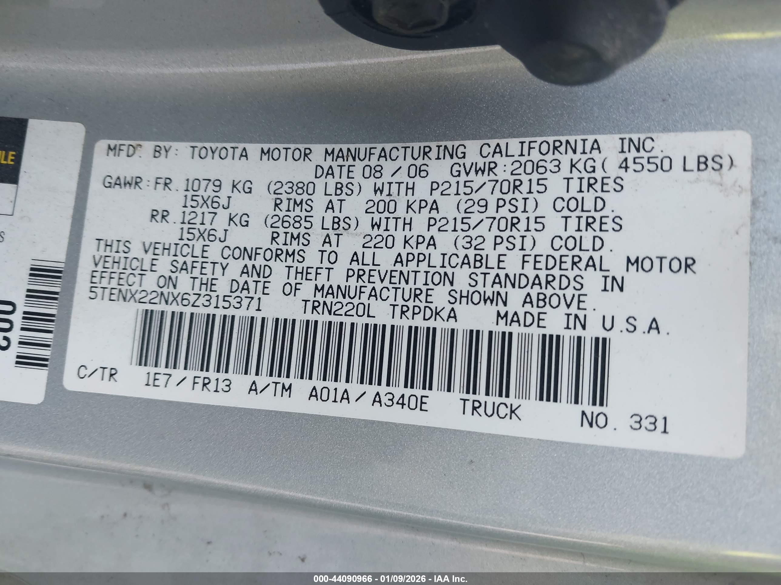 TOYOTA TACOMA image 9