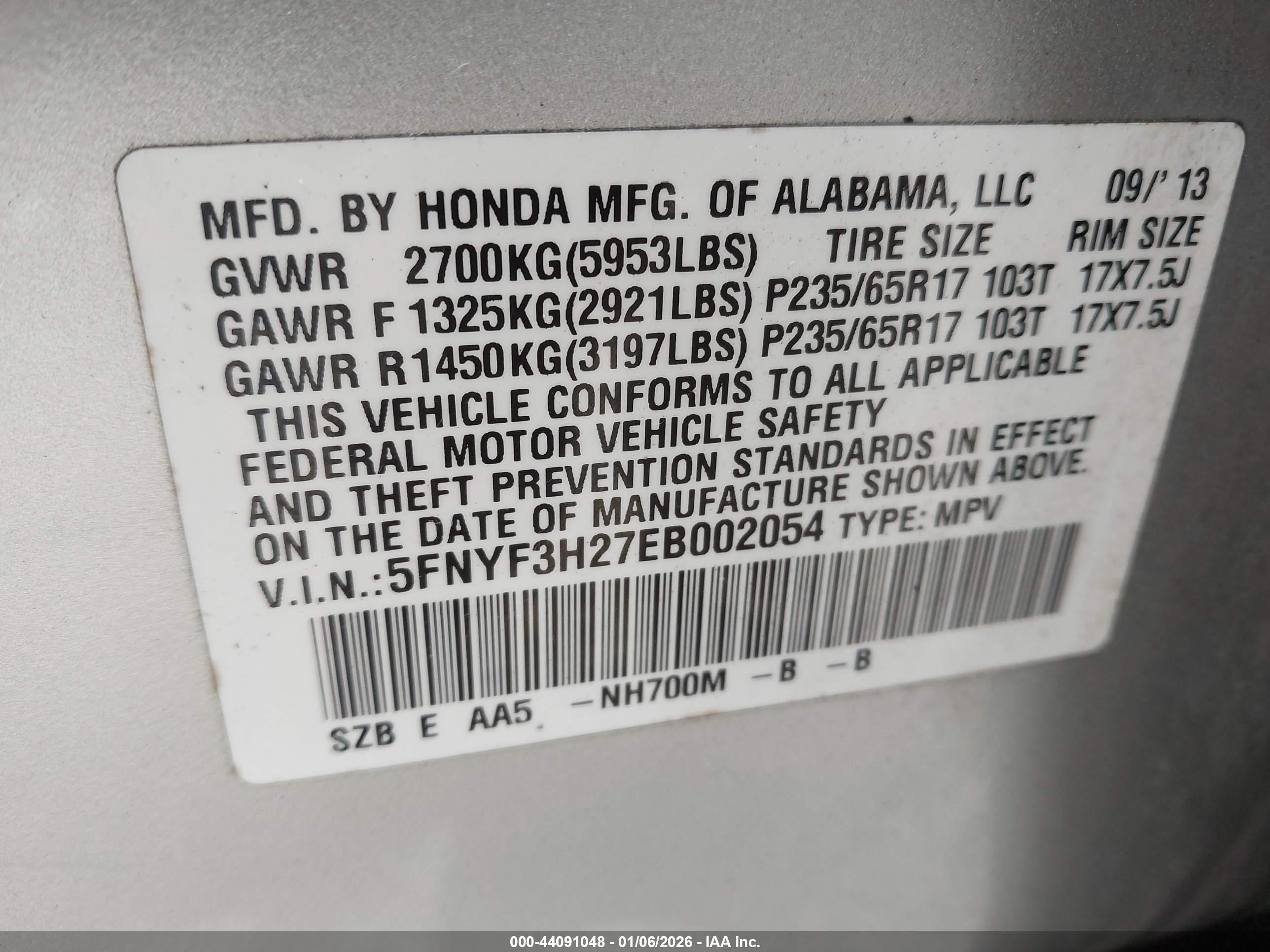 HONDA PILOT image 9