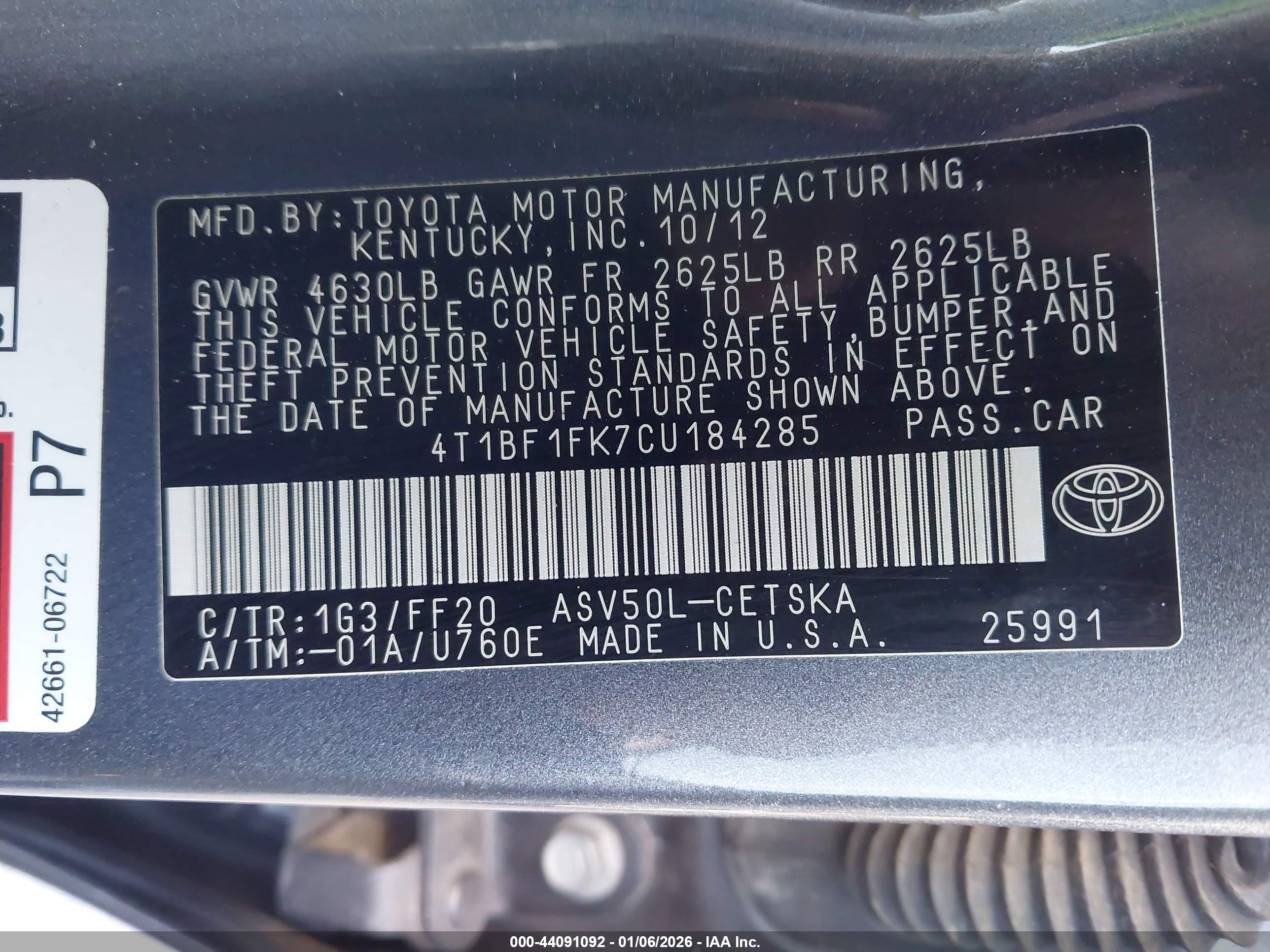 TOYOTA CAMRY image 9