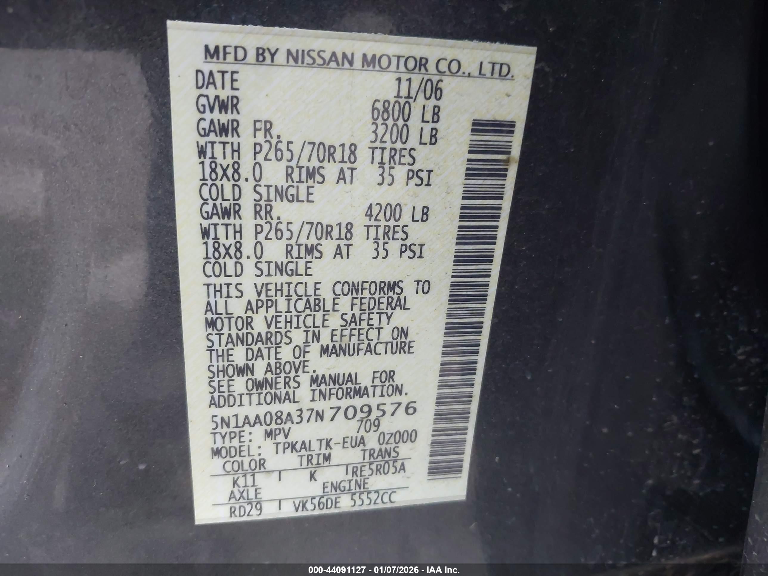 NISSAN ARMADA image 9