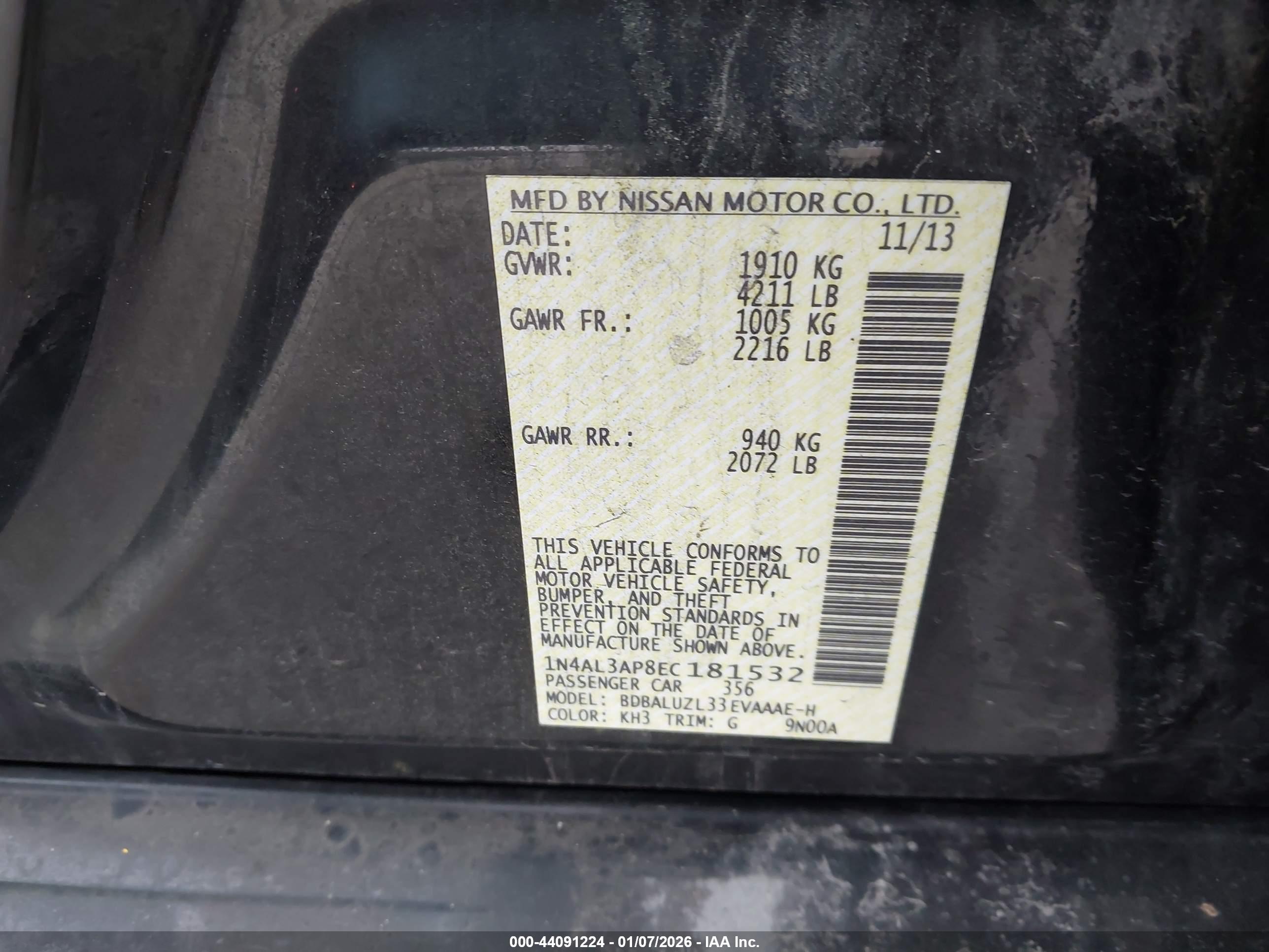 NISSAN ALTIMA image 9