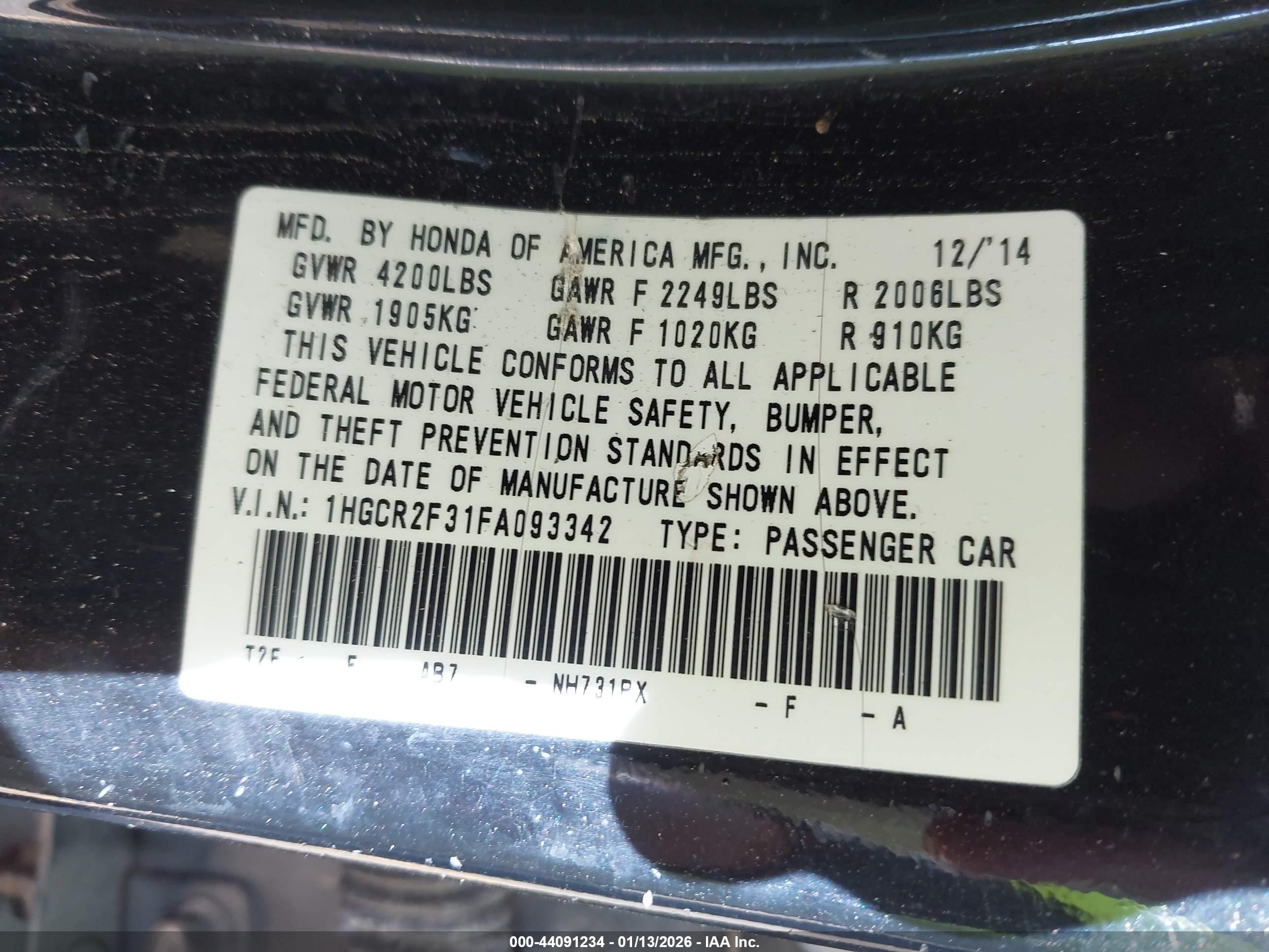 HONDA ACCORD image 9