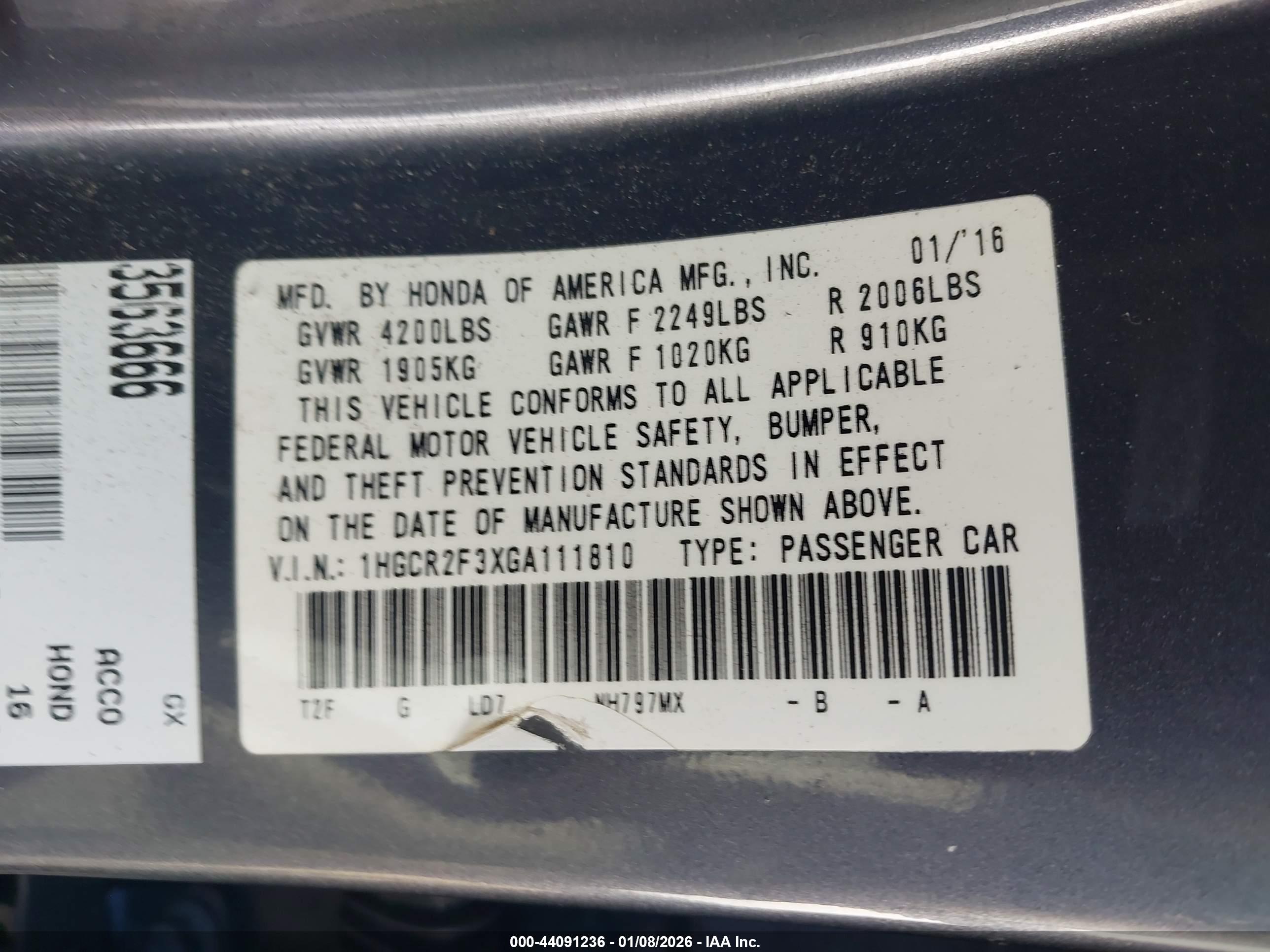 HONDA ACCORD image 9