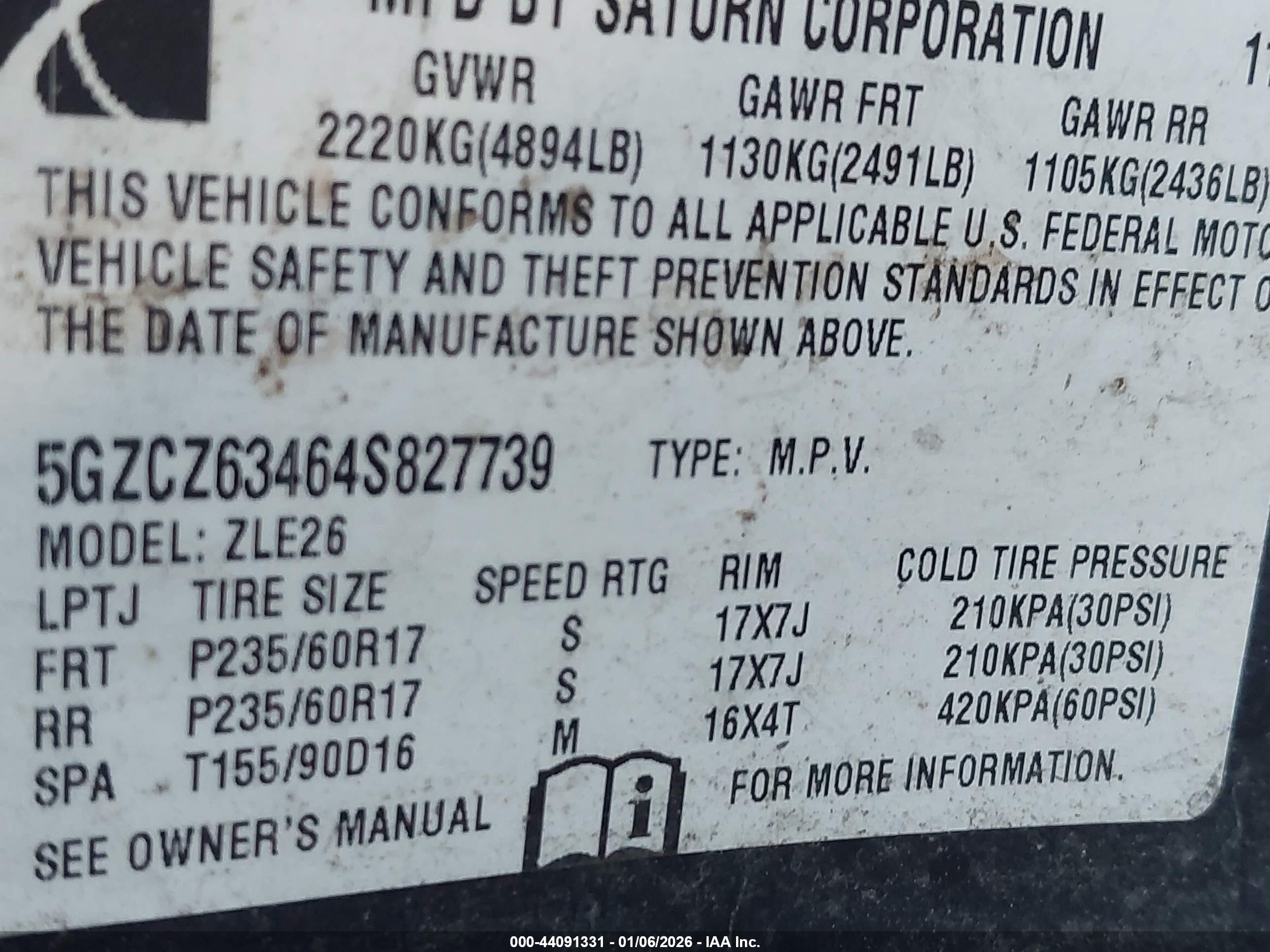 SATURN VUE image 9