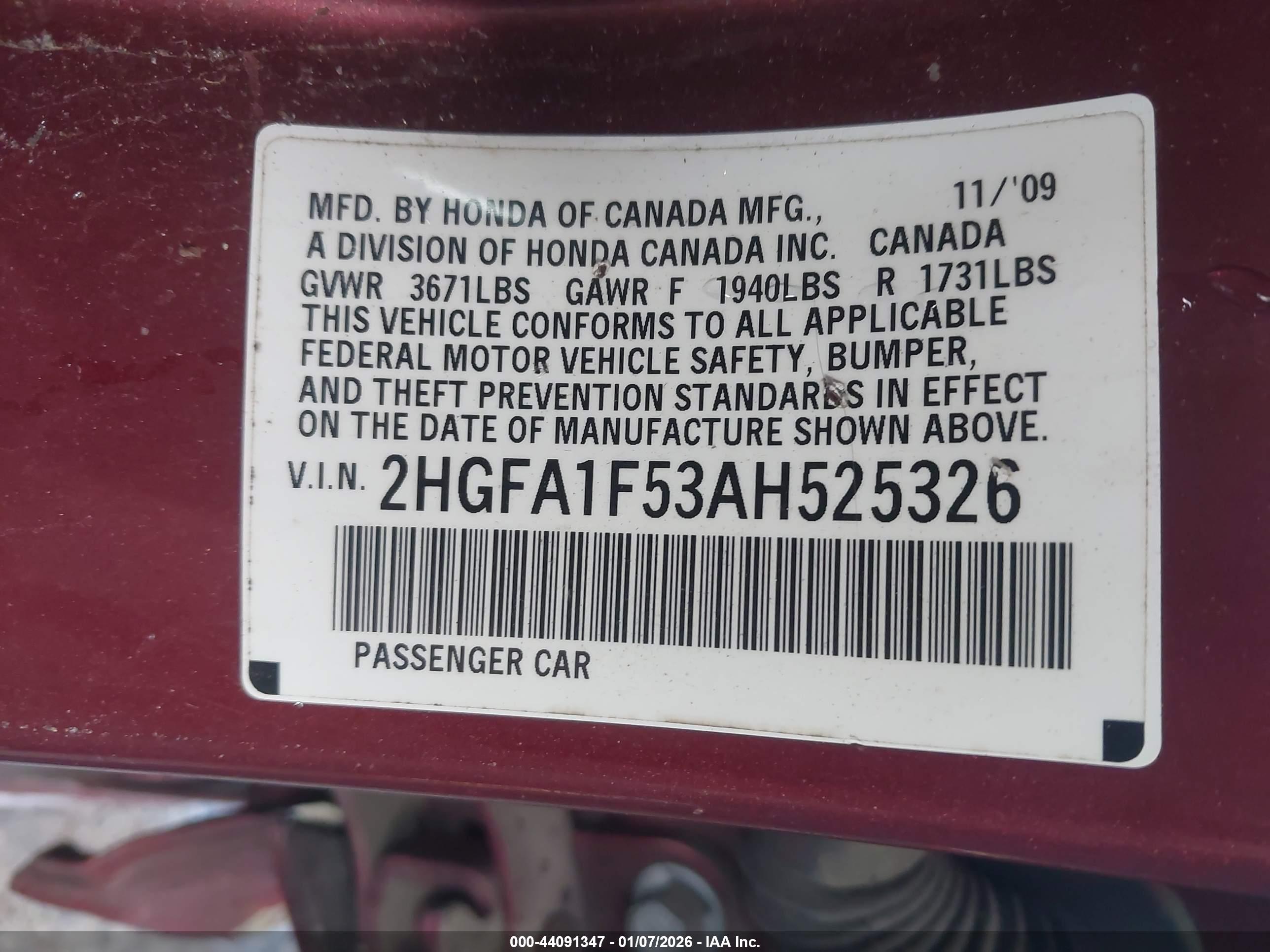 HONDA CIVIC image 9