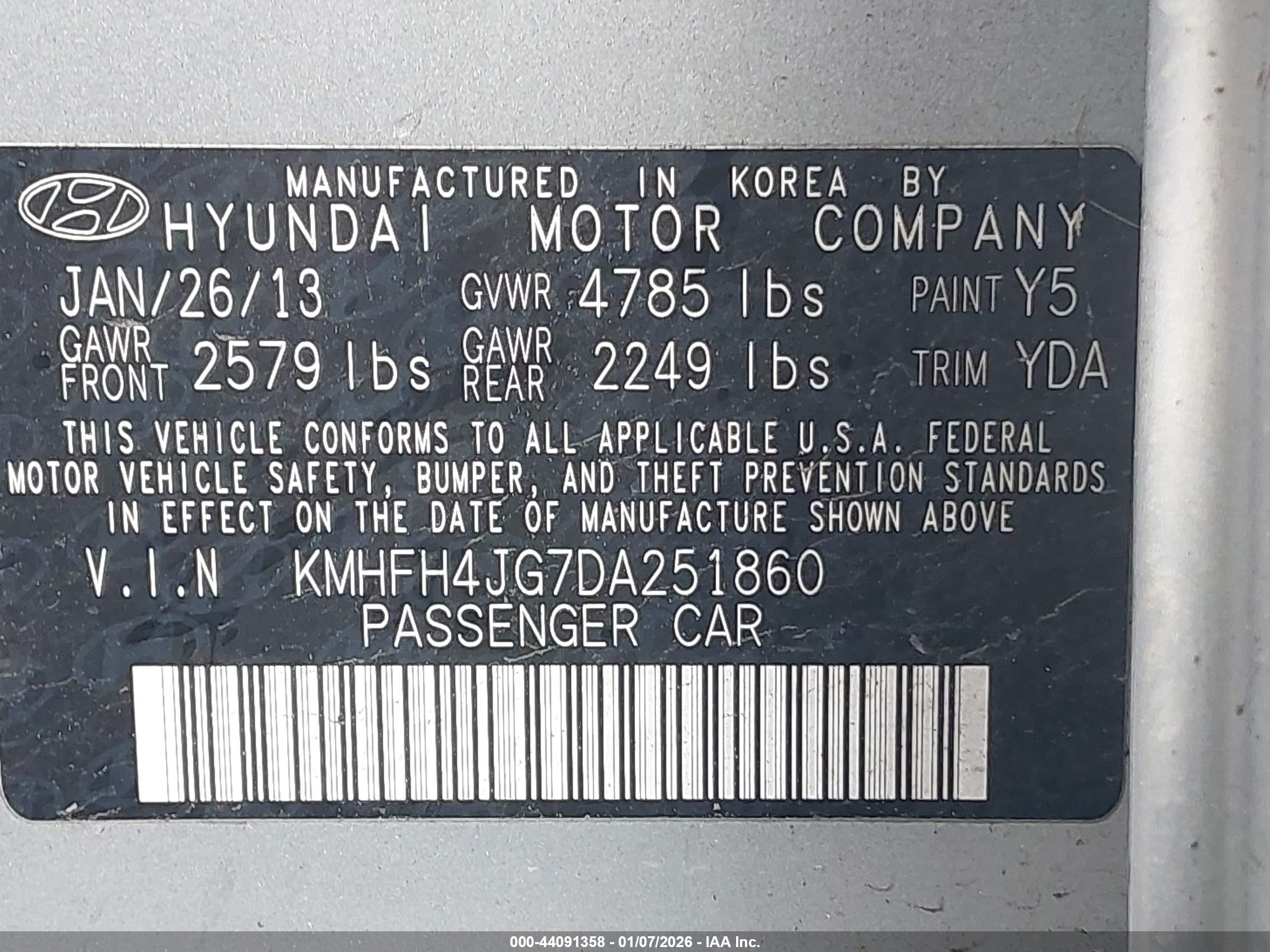 HYUNDAI AZERA image 9