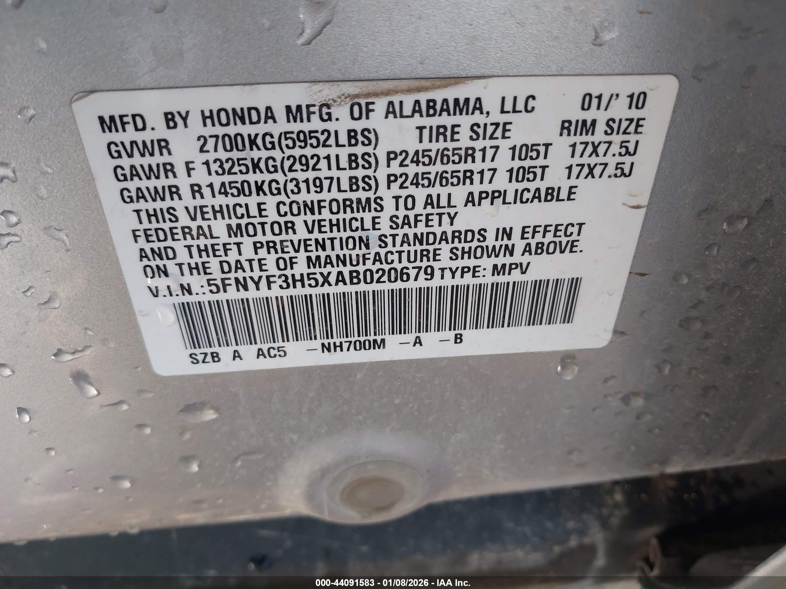 HONDA PILOT image 9