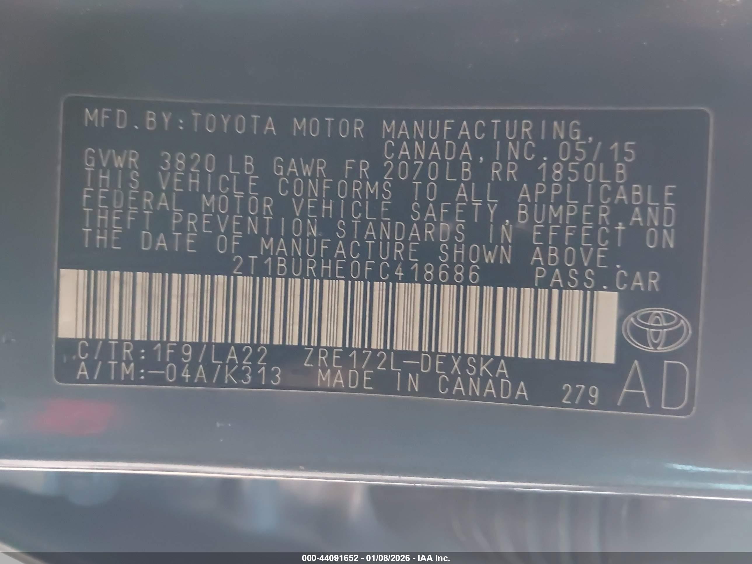 TOYOTA COROLLA image 9