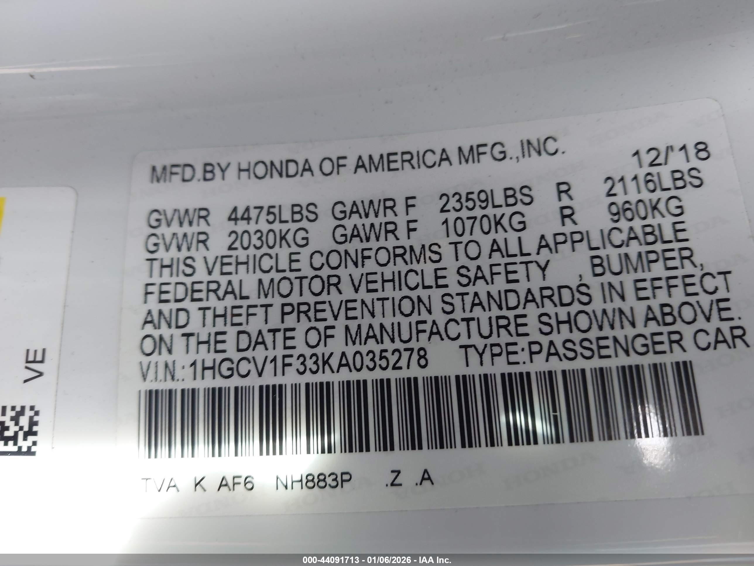 HONDA ACCORD image 9