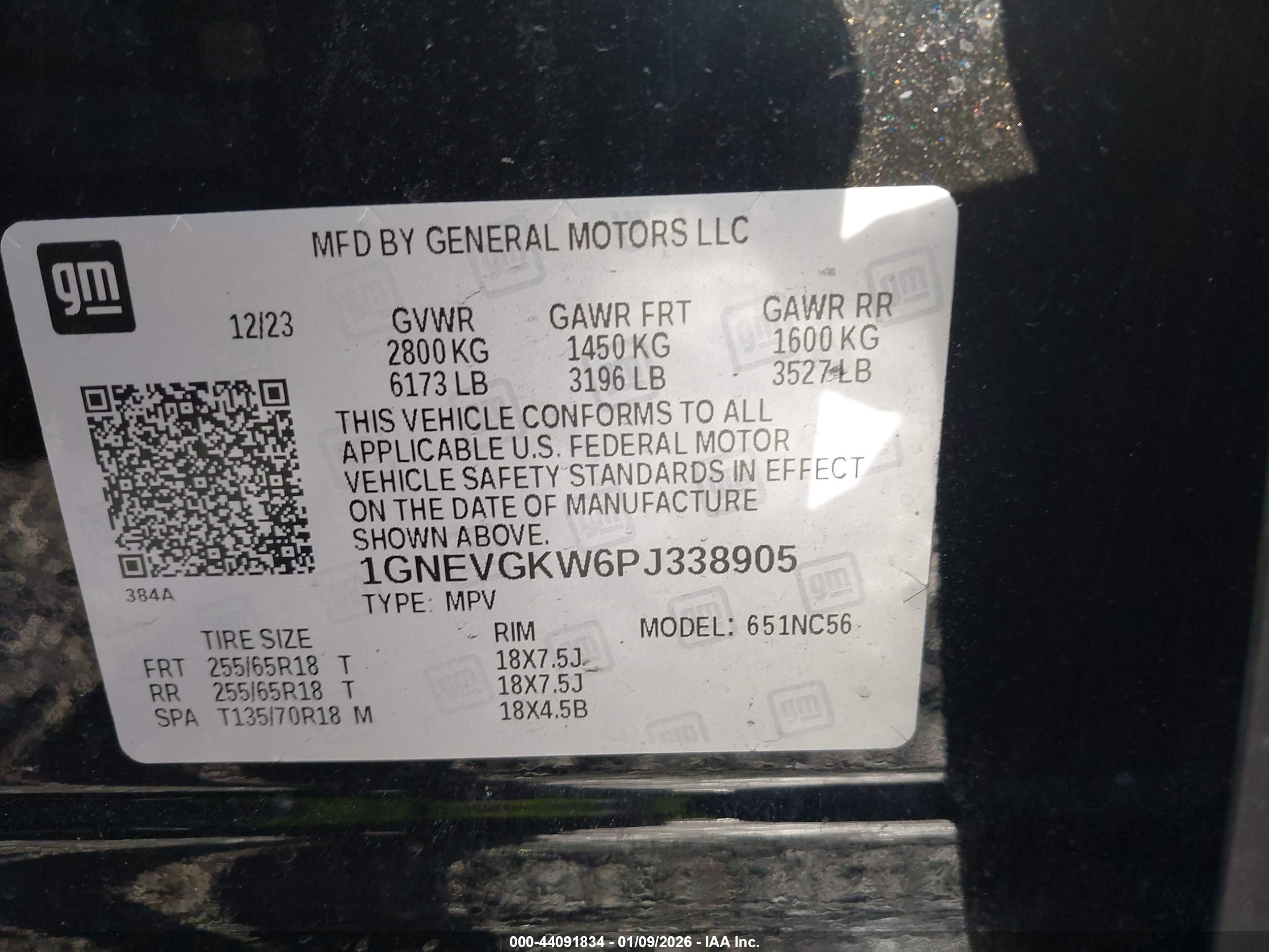 CHEVROLET TRAVERSE image 9