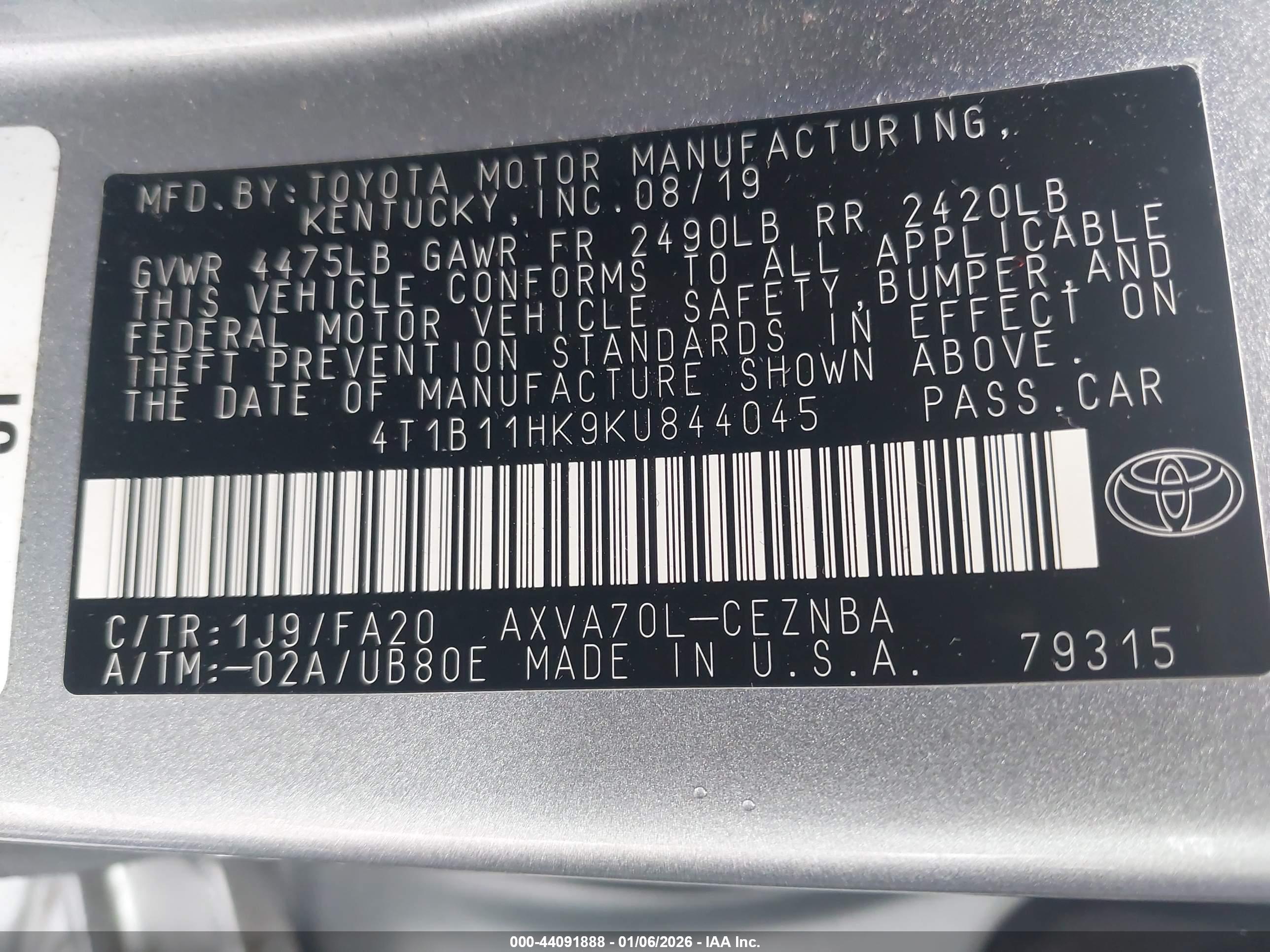 TOYOTA CAMRY image 9