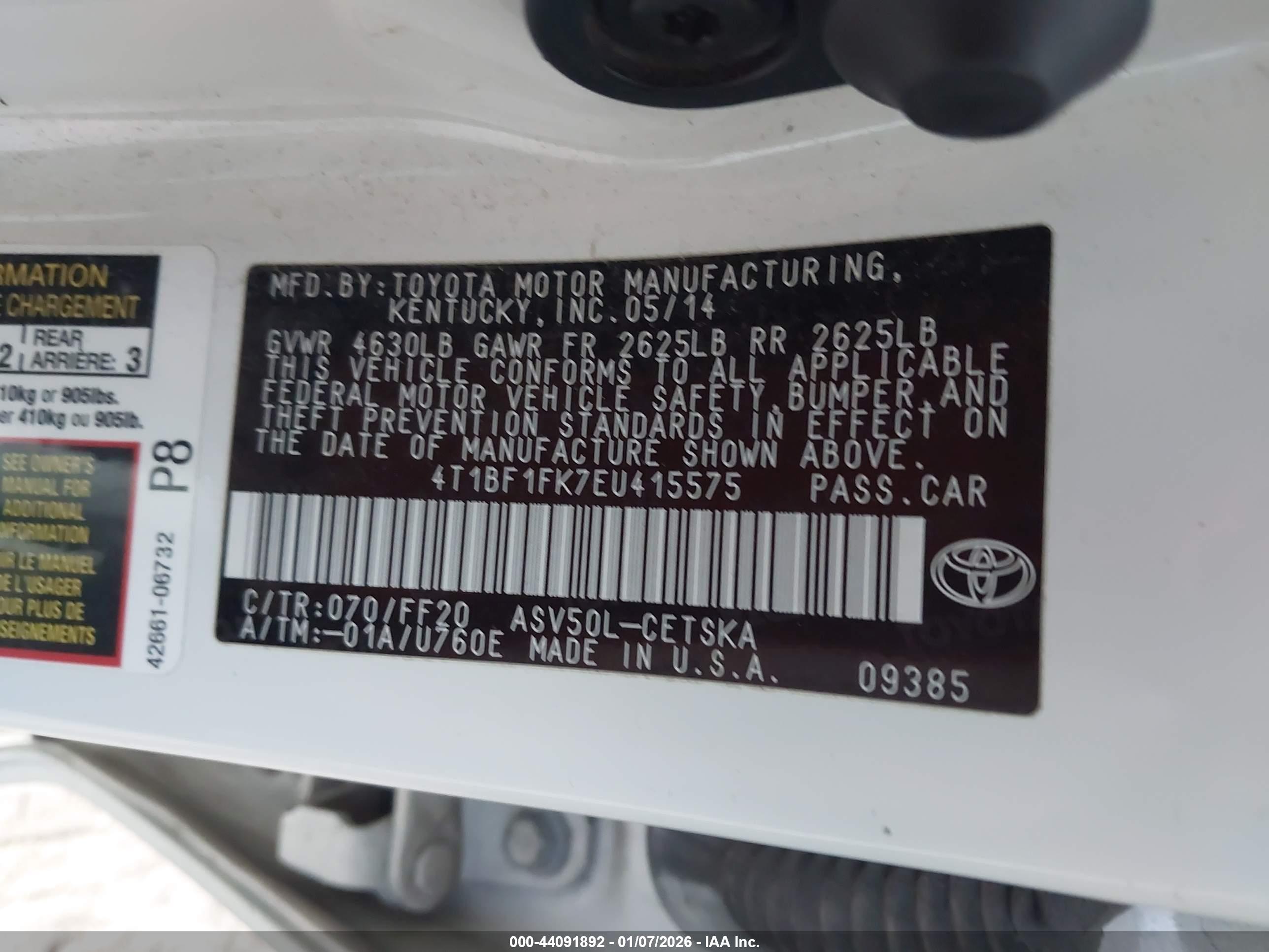 TOYOTA CAMRY image 9