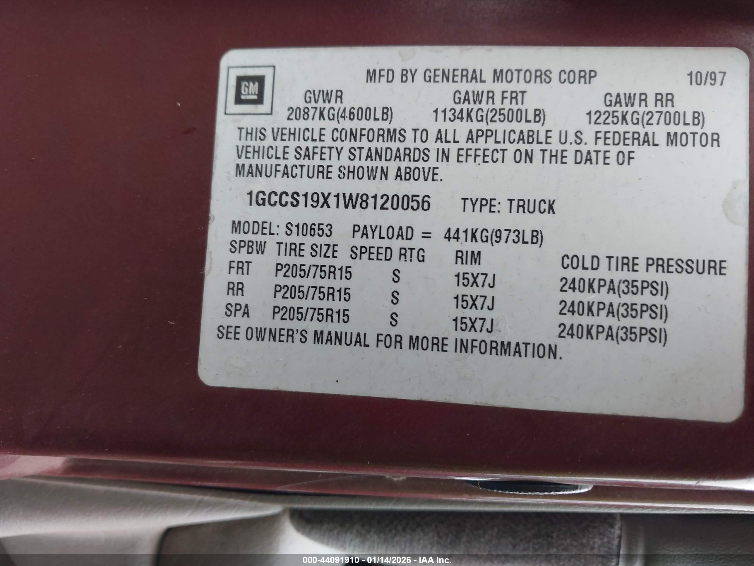 CHEVROLET S-10 image 9