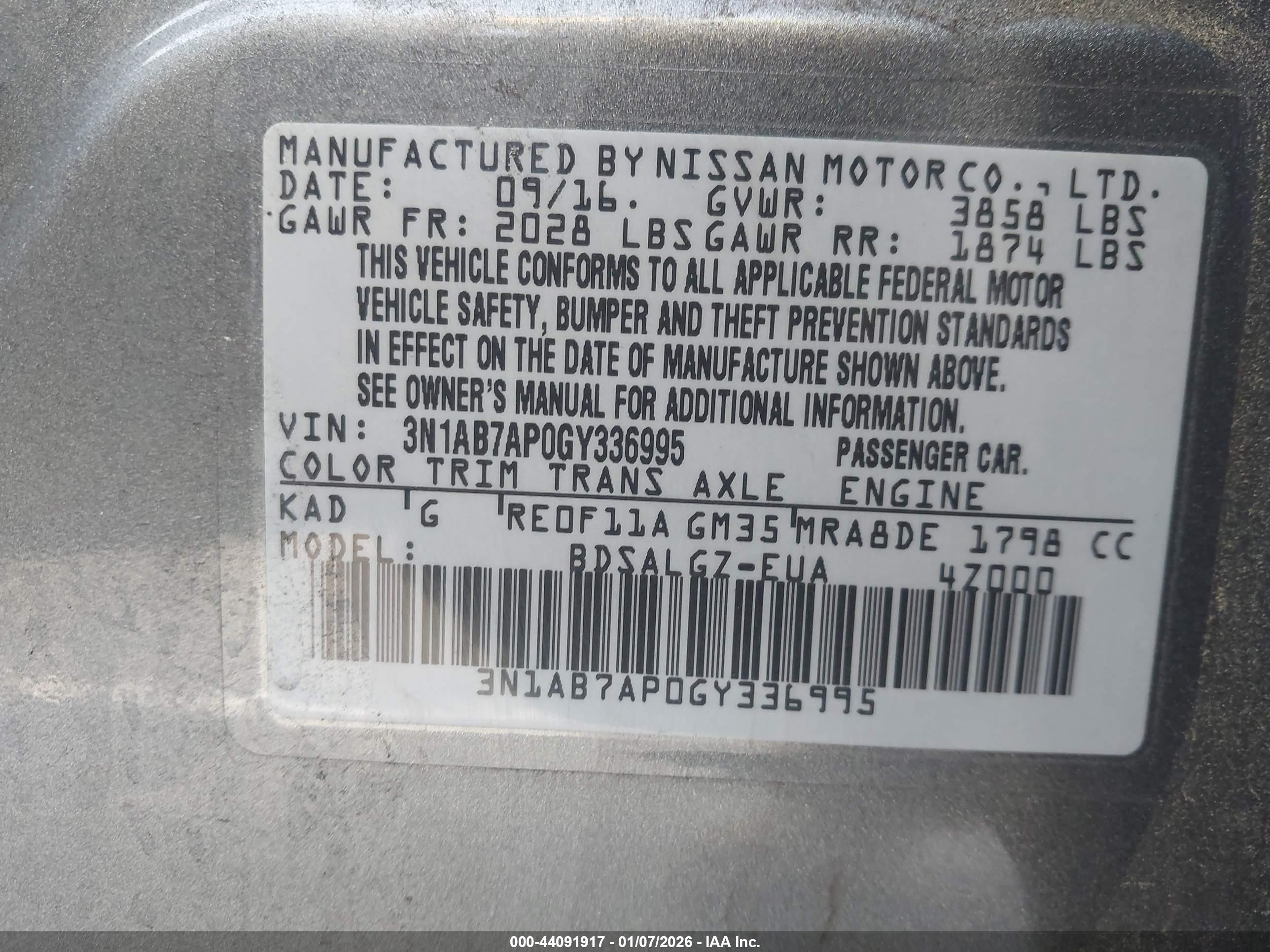 NISSAN SENTRA image 9