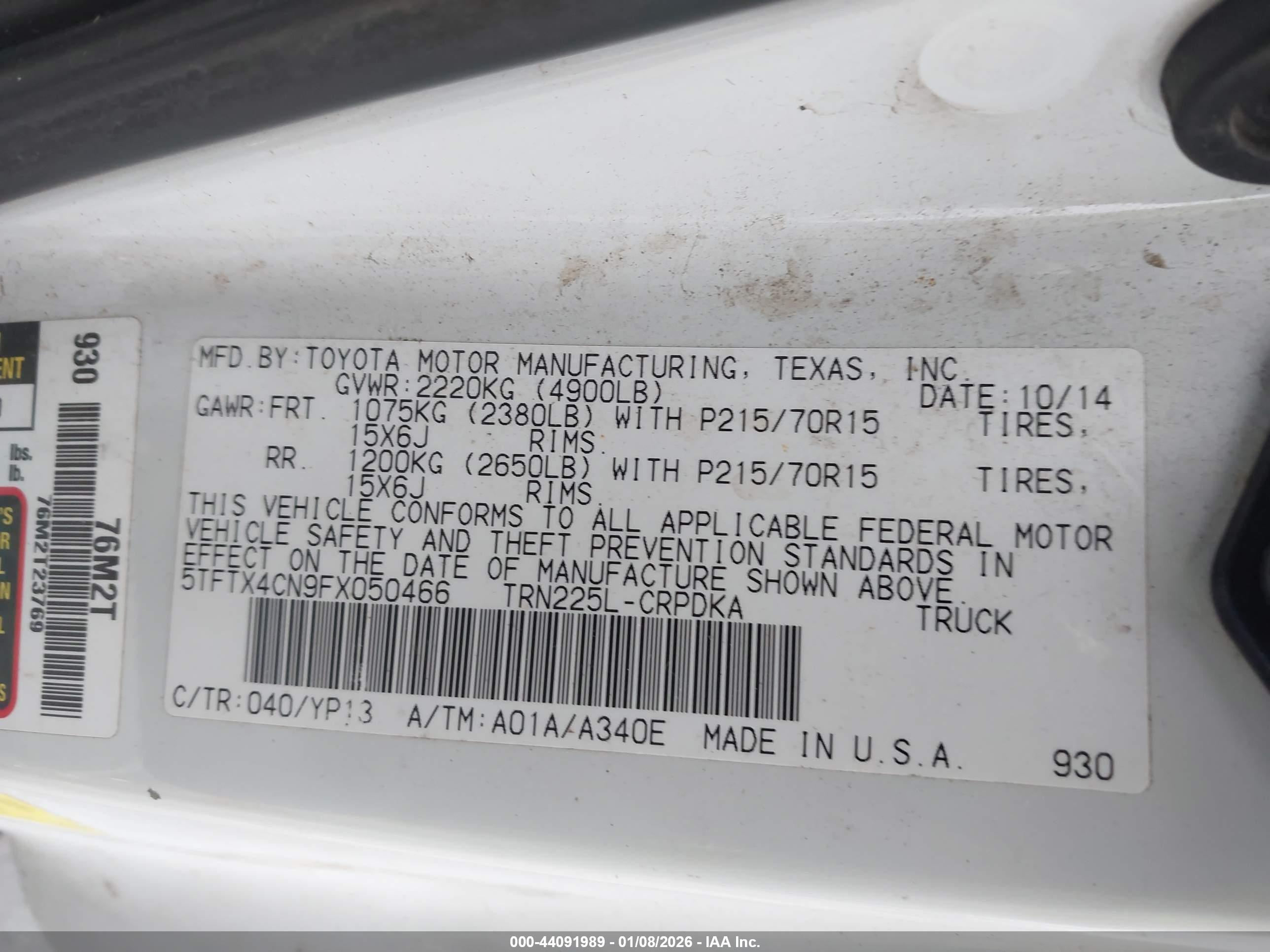 TOYOTA TACOMA image 9