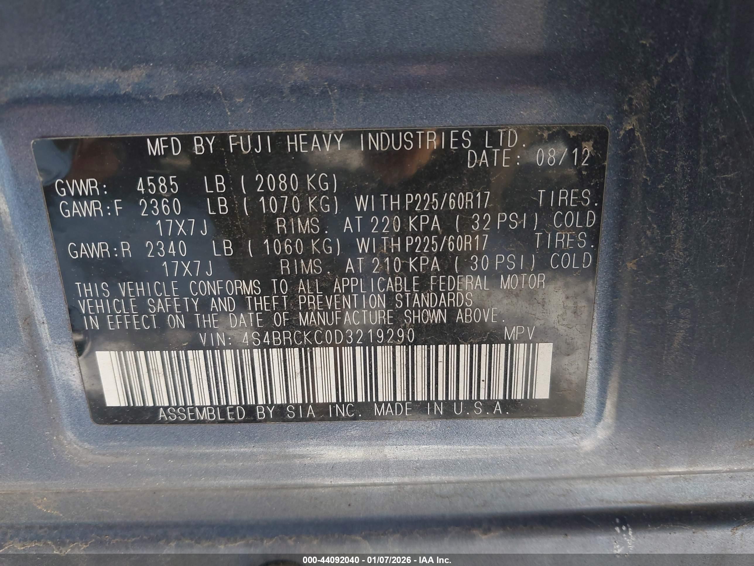 SUBARU OUTBACK image 9