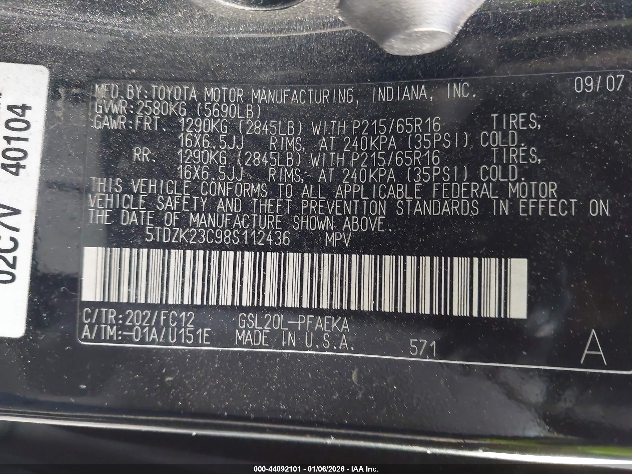 TOYOTA SIENNA image 9